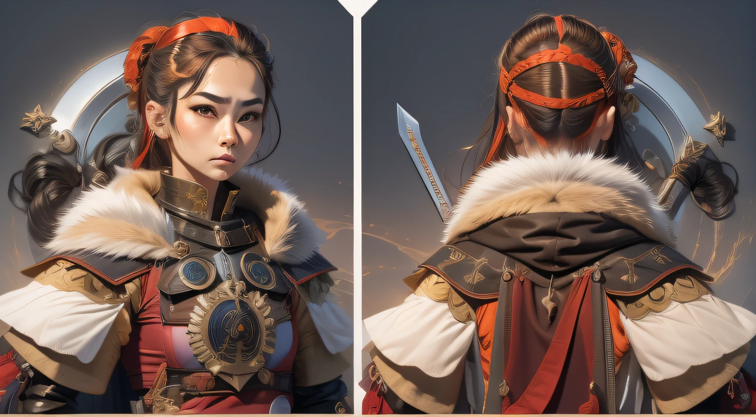 3 d model,Caramel macchiato, arma, The sword, halter, holdingweapon, 32K, Linen cloak, Top quality, Masterpiece:Faust,,1 child, long whitr hair, clouds, On your stomach, (tmasterpiece,k hd,hyper HD,16k),clutching a sword, buliding, Reflectors, bloods, Eastern Asia, Weapon focus, Skysky, brunette color hair, knifes, trouser, firey, banya, The clothes ar, bandagens, sword sheath, Masks, 独奏,