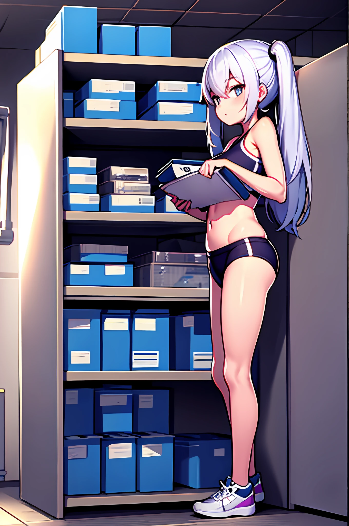 gym storeroom, 1girl,, masterpiece, best quality, highly detailed