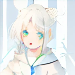 Anime girl with white hair, green eyes and white coat, nyaruko-san, shikamimi, white haired Cangcang, White-haired, white cyan, Perfect white haired girl, [[[[grinning evily]]]], white-haired god, Kantai collection style, mikudayo, Loli, Girl with white hair, silber hair