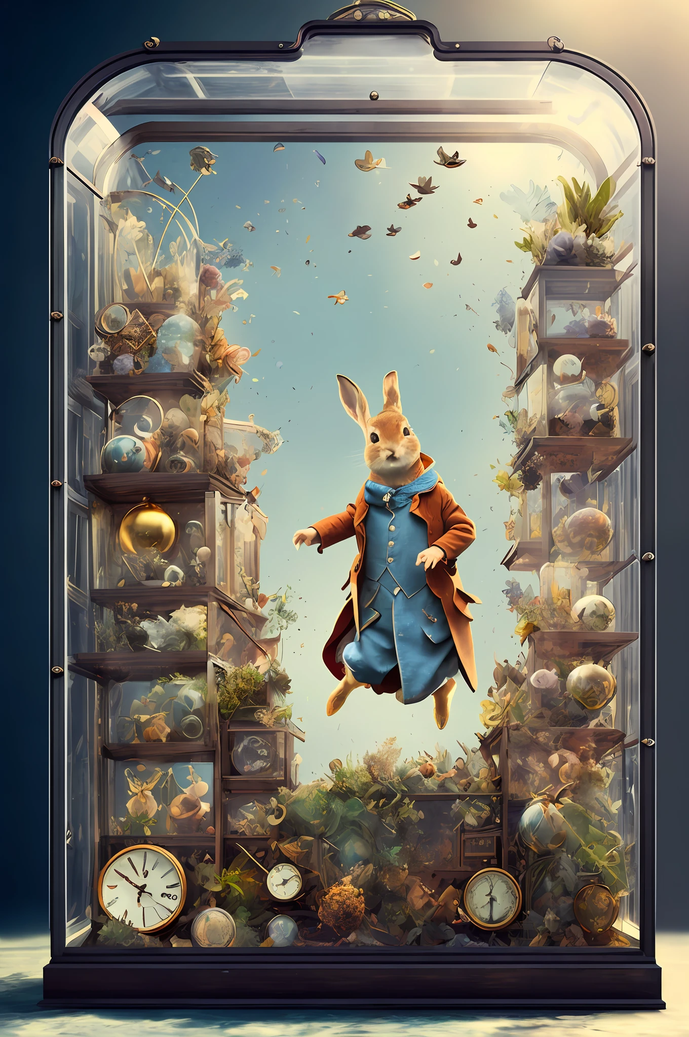 knollingcase，Peter Rabbit，（（（with dynamism，photograph realistic，realisticlying，dramatics，foco nítido，8K）））