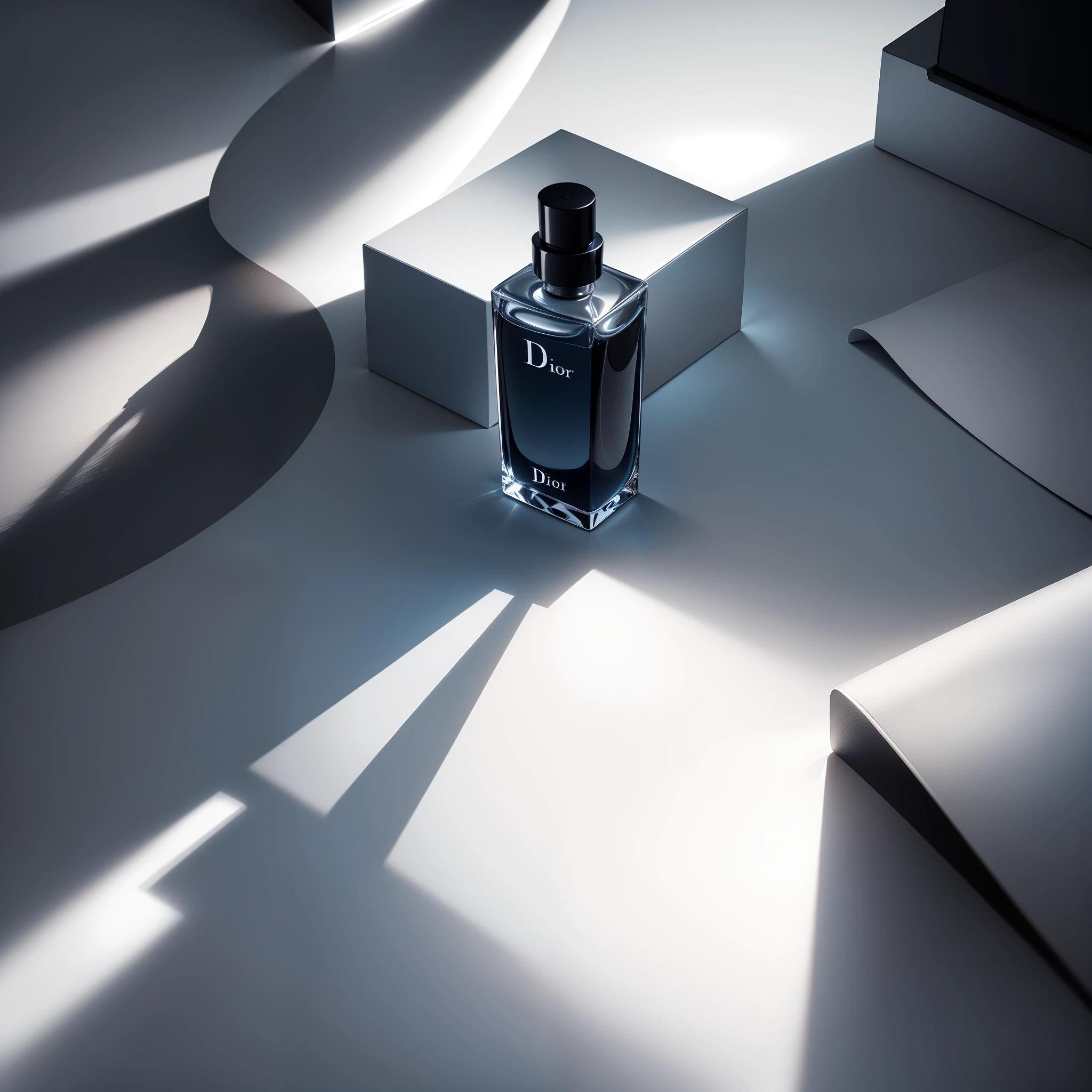 Dior ScentBottle Photography,Minimalist StyleRock,WaterFocus Bottle,Caustics,Divisions,Long Shadow,Forward Looking,Product Photography,Commercial Photography,Amazing,Charming,Surreal,32k,