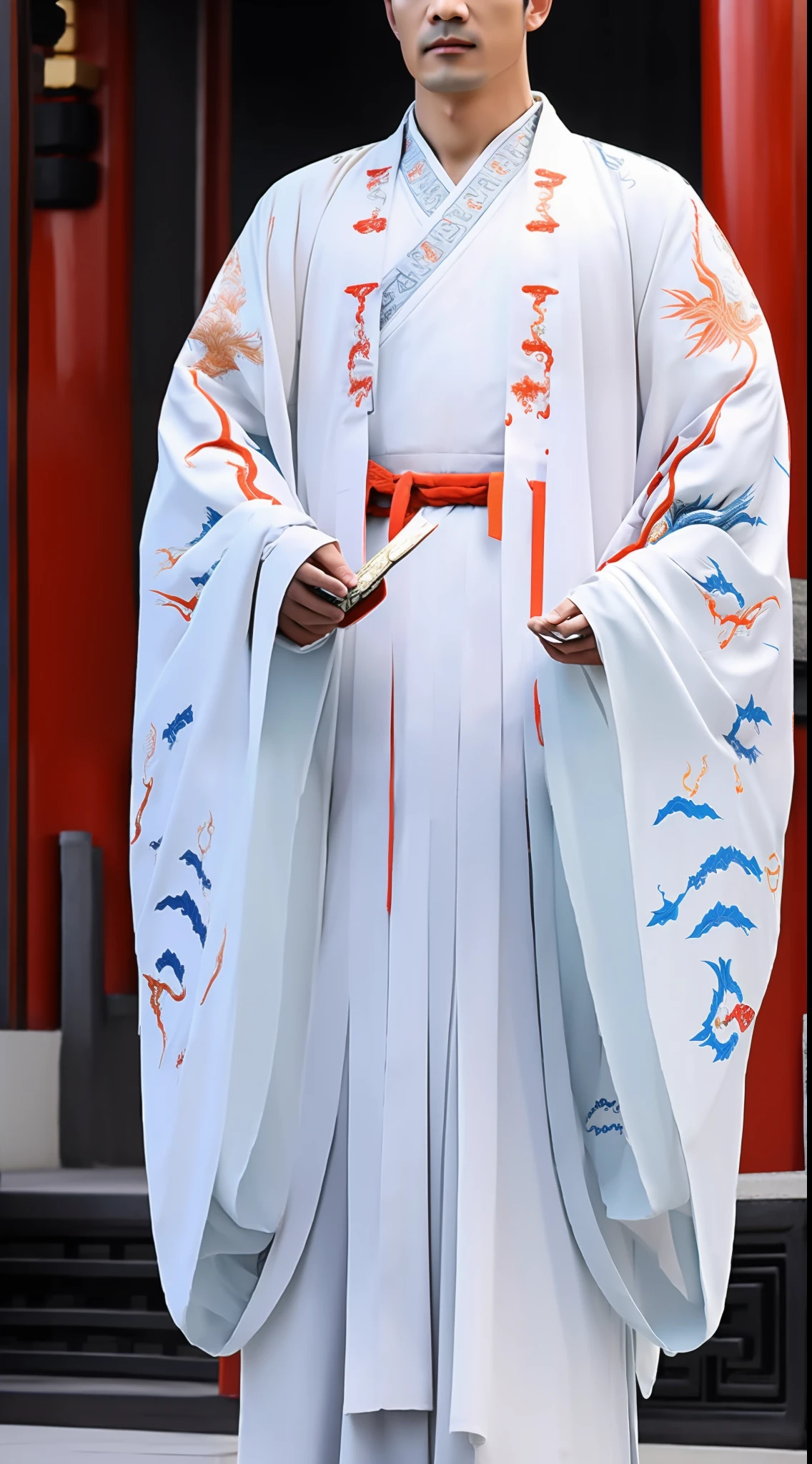 Masterpiece, Highest quality, (solofocus),, (High detail: 1.1),Dojo,yellow robe, Man, chinese crown, 1人,and white hair,超高分辨率 , Detailed background, Realistic lighting, wearing a detailed and intricate xianxia antique outfit
