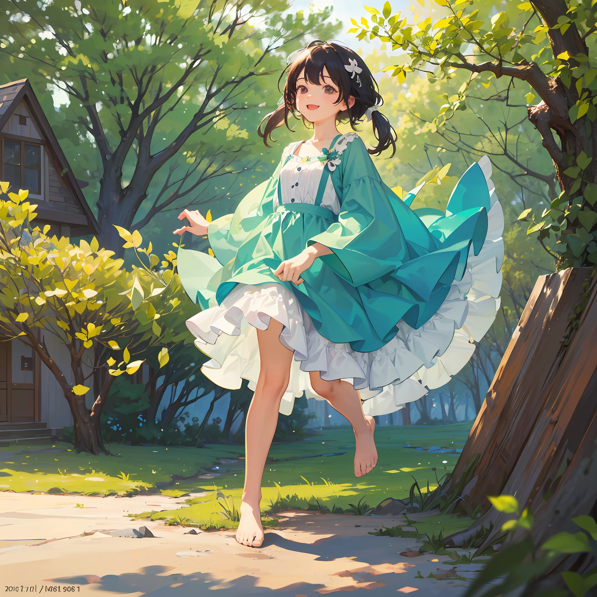 Cute ladybug running, in the forest, happy, happy, children's book, perfect quality, clear focus (clutter - house: 0.8), (masterpiece: 1.2) (Realistic: 1.2) (Bokeh) (Best quality) (Detailed skin: 1.3) (Intricate details) (8K) (Detail eyes) (Sharp focus), (Happy)
