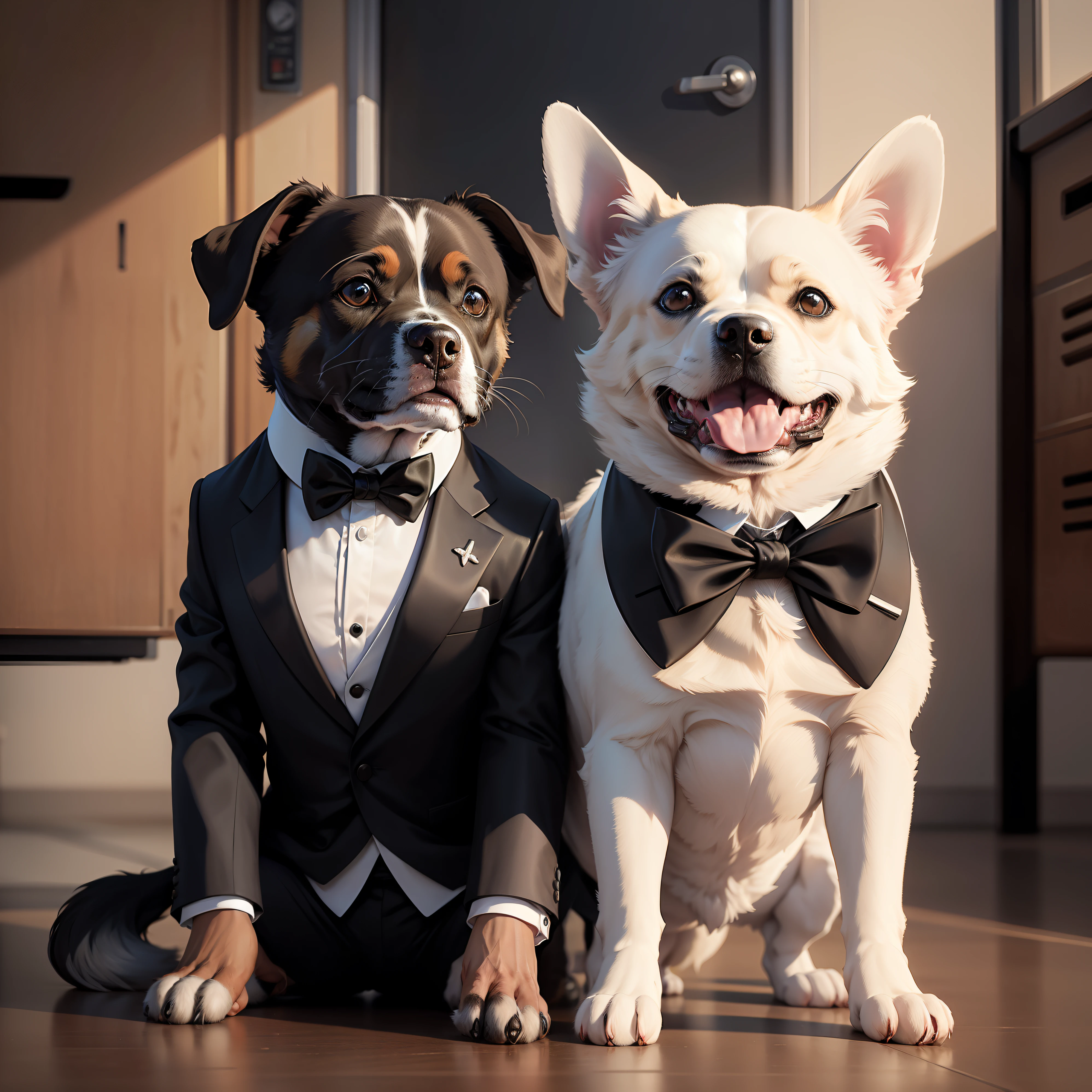 c4ttitude dog in a tuxedo