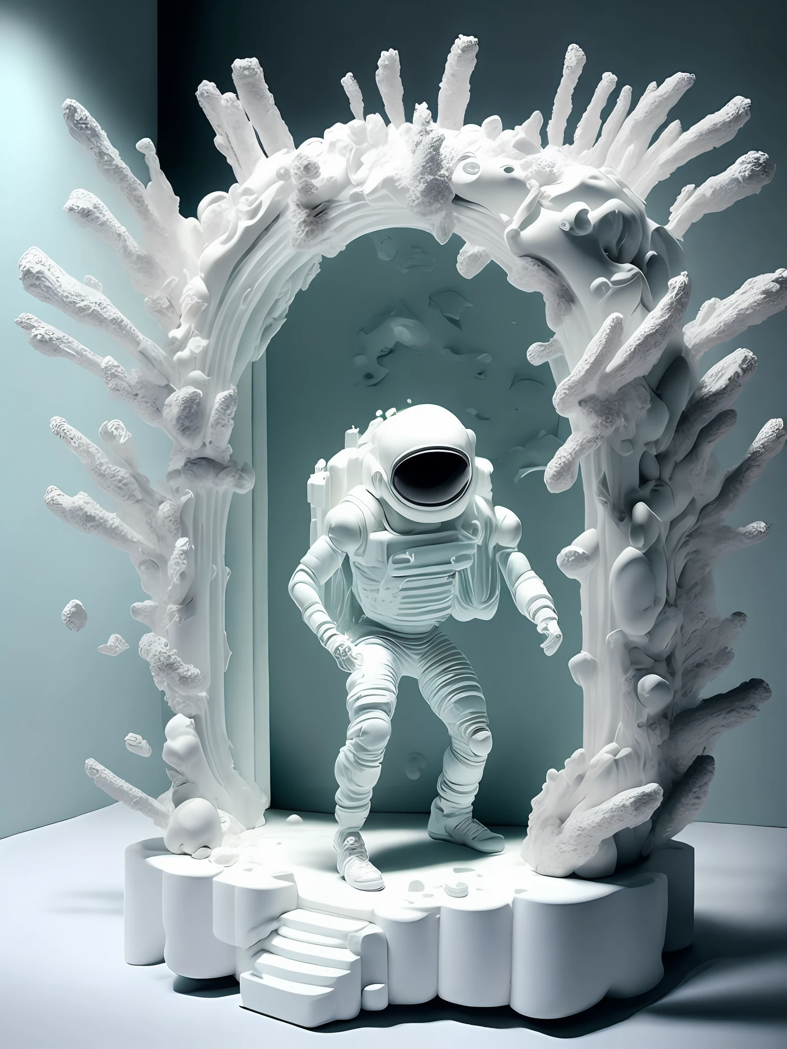 A saturn cyborg by daniel arsham