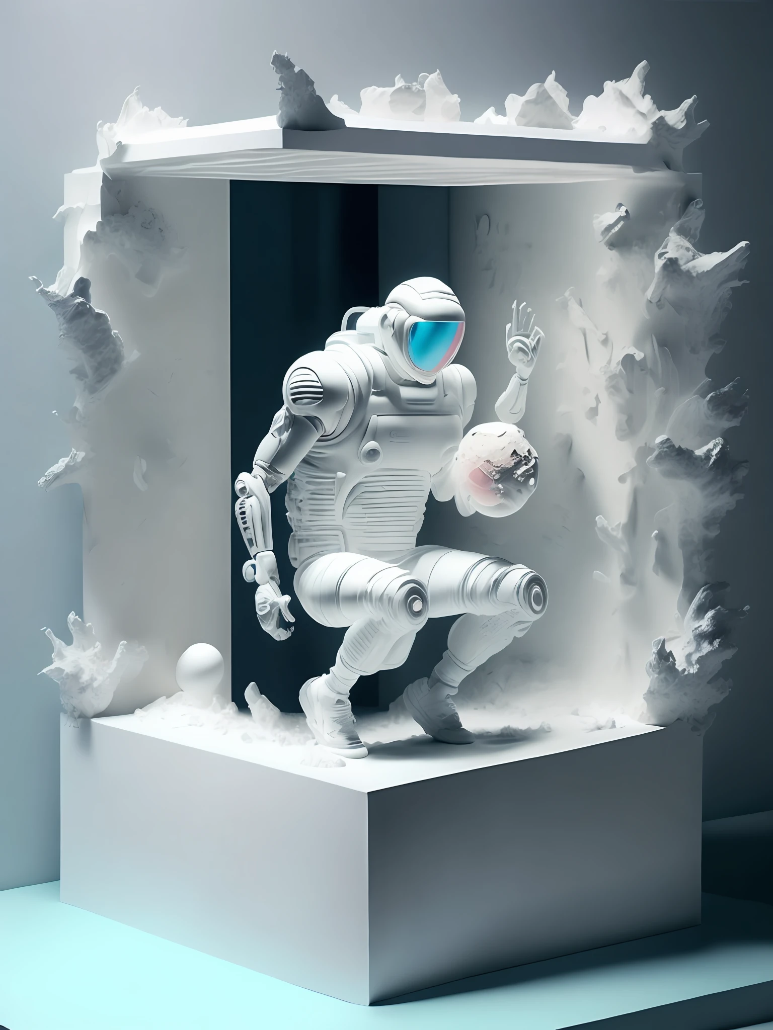 A saturn cyborg by daniel arsham