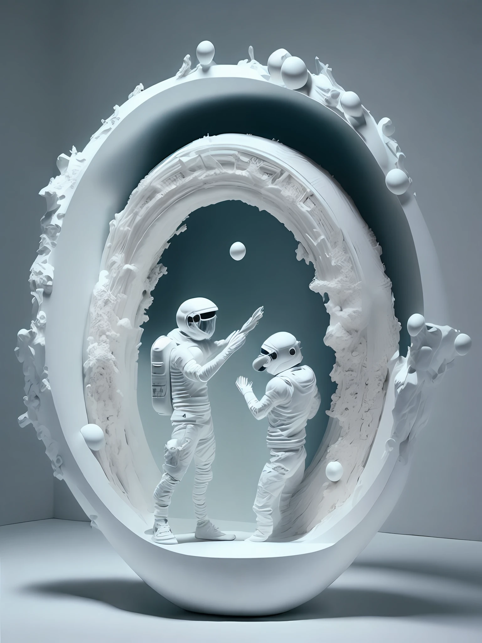 A saturn cyborg by daniel arsham