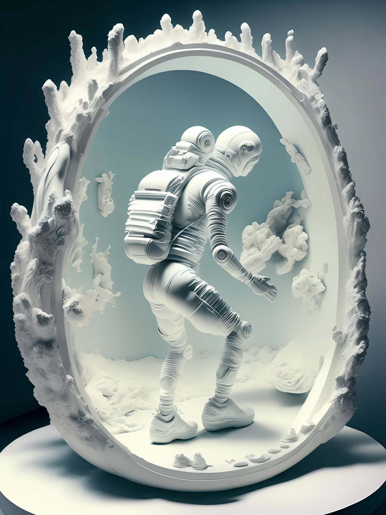 A saturn cyborg by daniel arsham