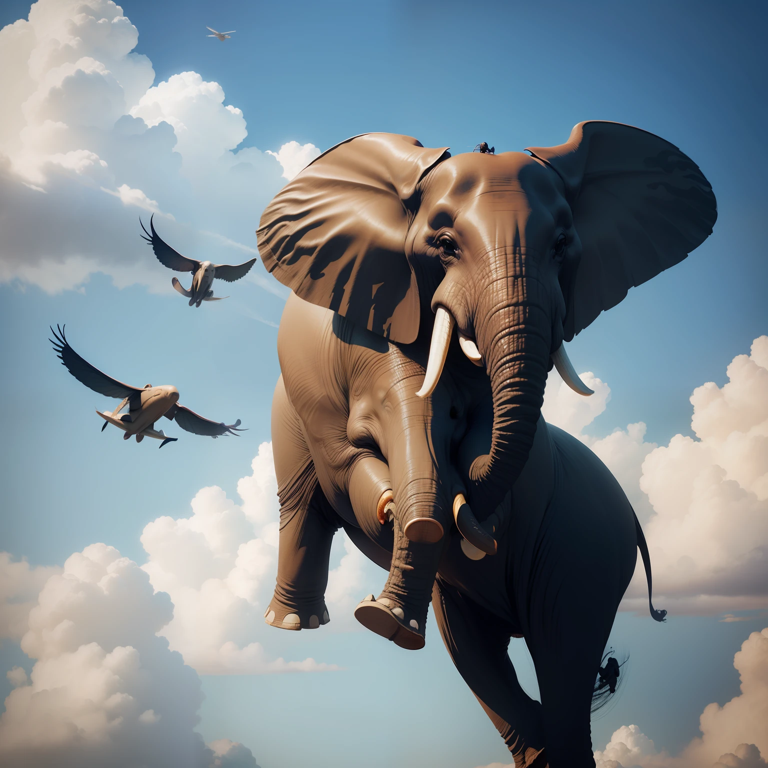 Flying elephants