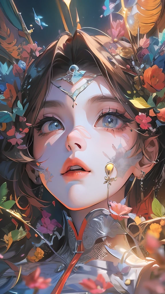 (absurdres, highres, ultra detailed), 1girl, solo, extremely detailed eyes, (official art, beautiful and aesthetic:1.2), (fractal art:1.3), colorful, highest detailed