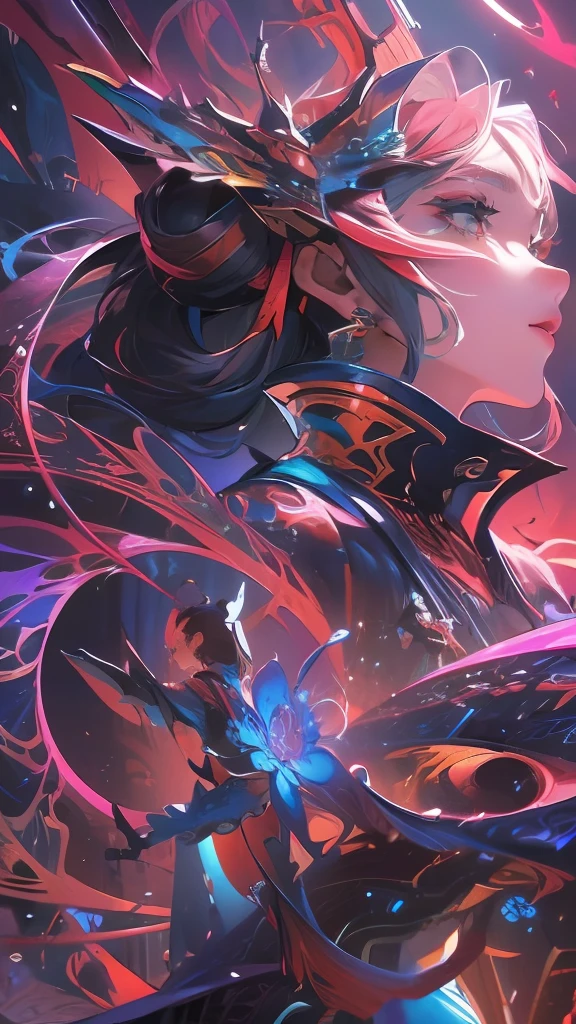 (masterpiece, top quality, best quality, official art, beautiful and aesthetic:1.2), (1girl), extreme detailed,(fractal art:1.3),colorful,highest detailed