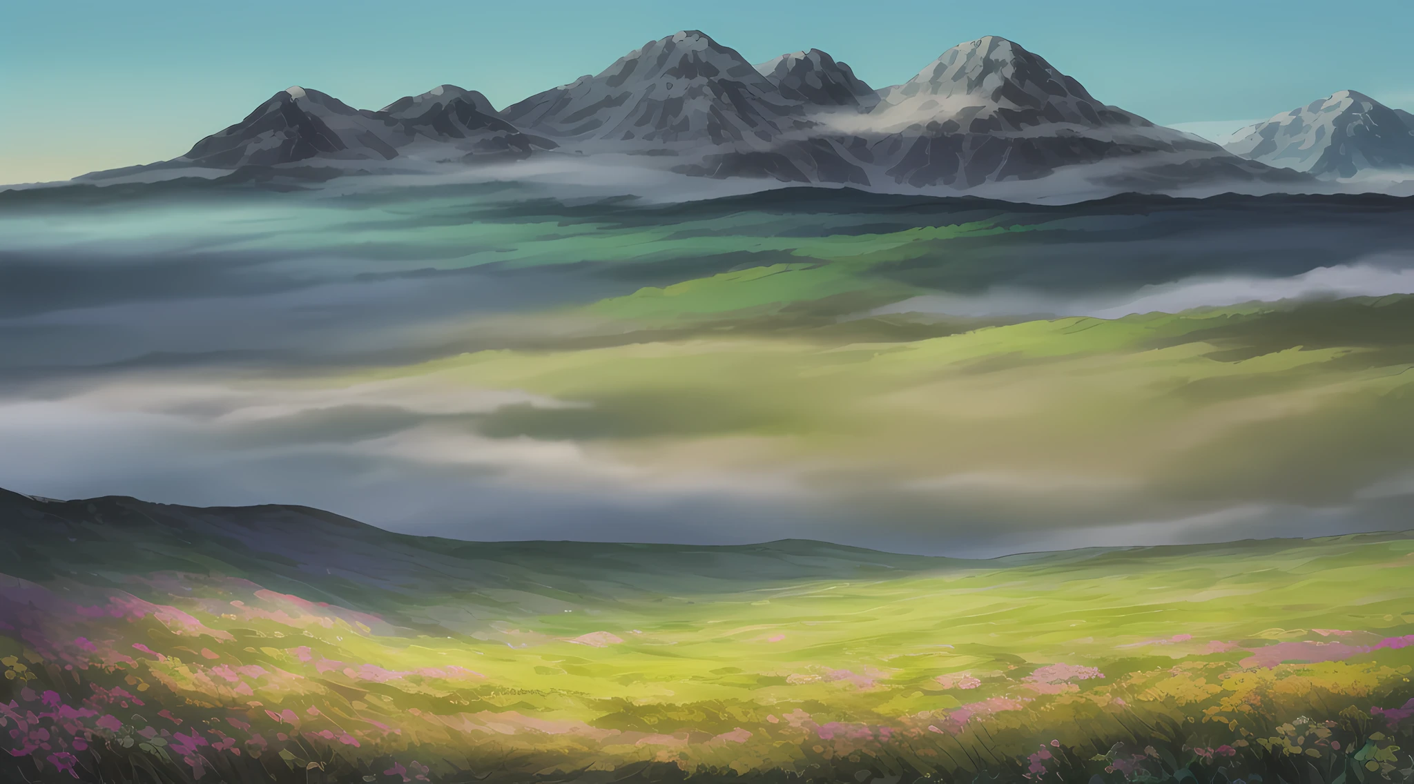 Scenic countryside,Cinematic lighting effects,Light chasing,best qualtiy,freshen