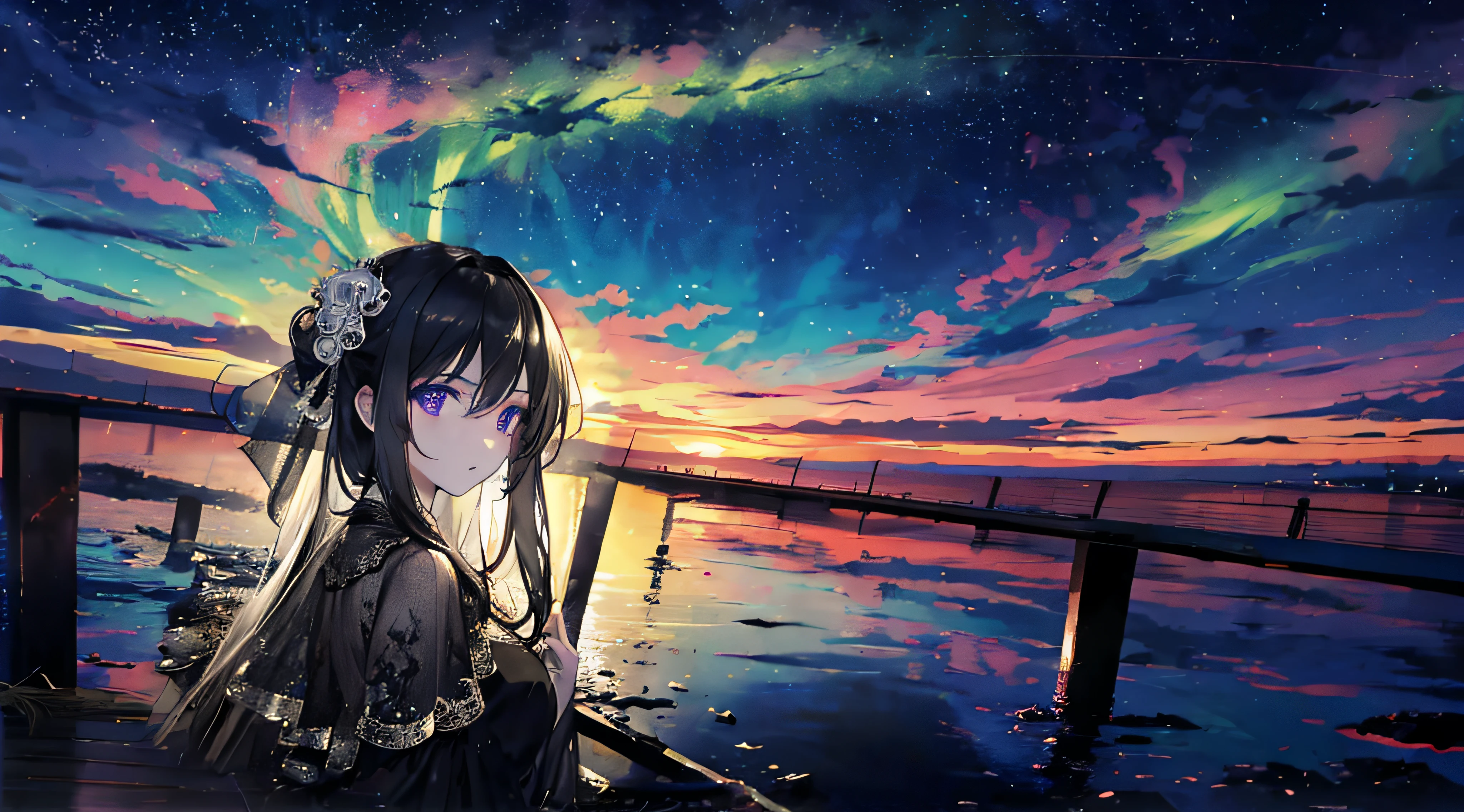 violet colors,There are six stars in the eye