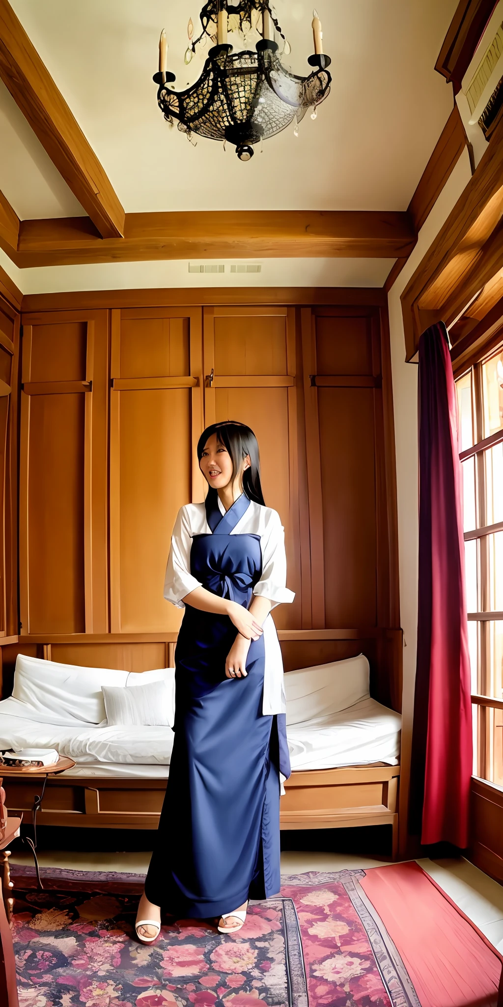 inside the house　Beautuful Women　Asians