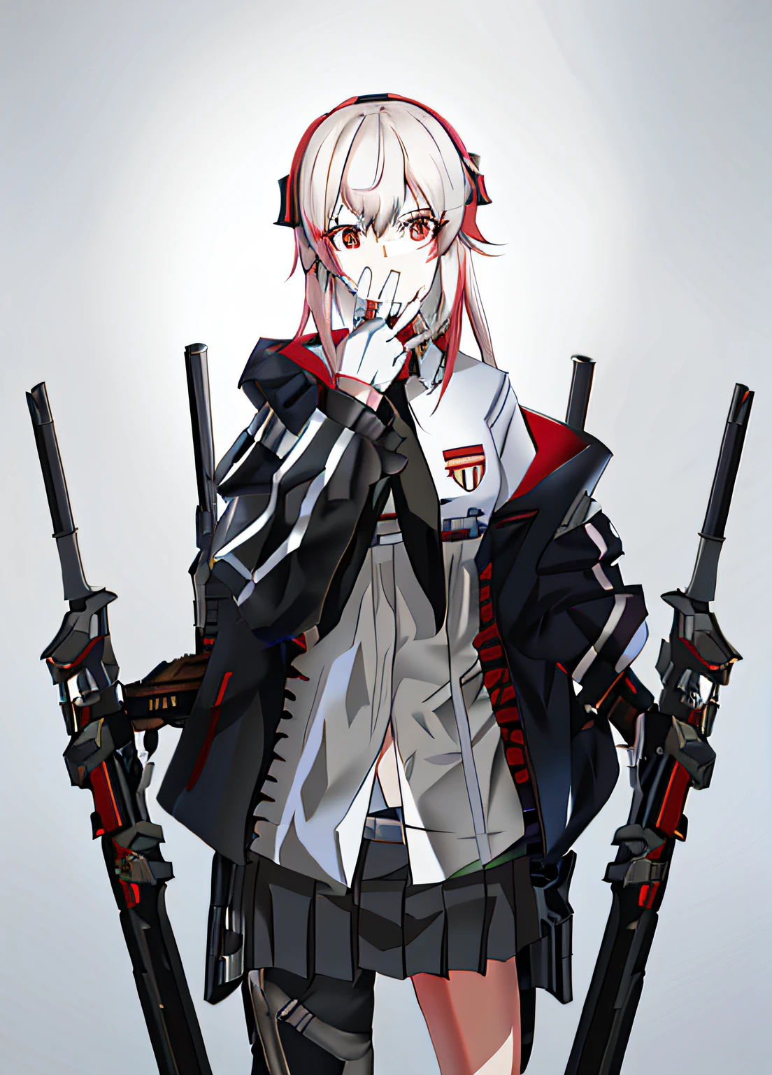 Anime character with two guns and a white shirt, Best anime 4k konachan wallpaper, Badass anime 8 K, Kantai collection style, style of anime4 K, girls frontline style, from girls frontline, m4 sopmod ii girls frontline, anime machine gun fire, 4K anime wallpaper, cyberpunk anime girl mech, Anime art wallpaper 4 K