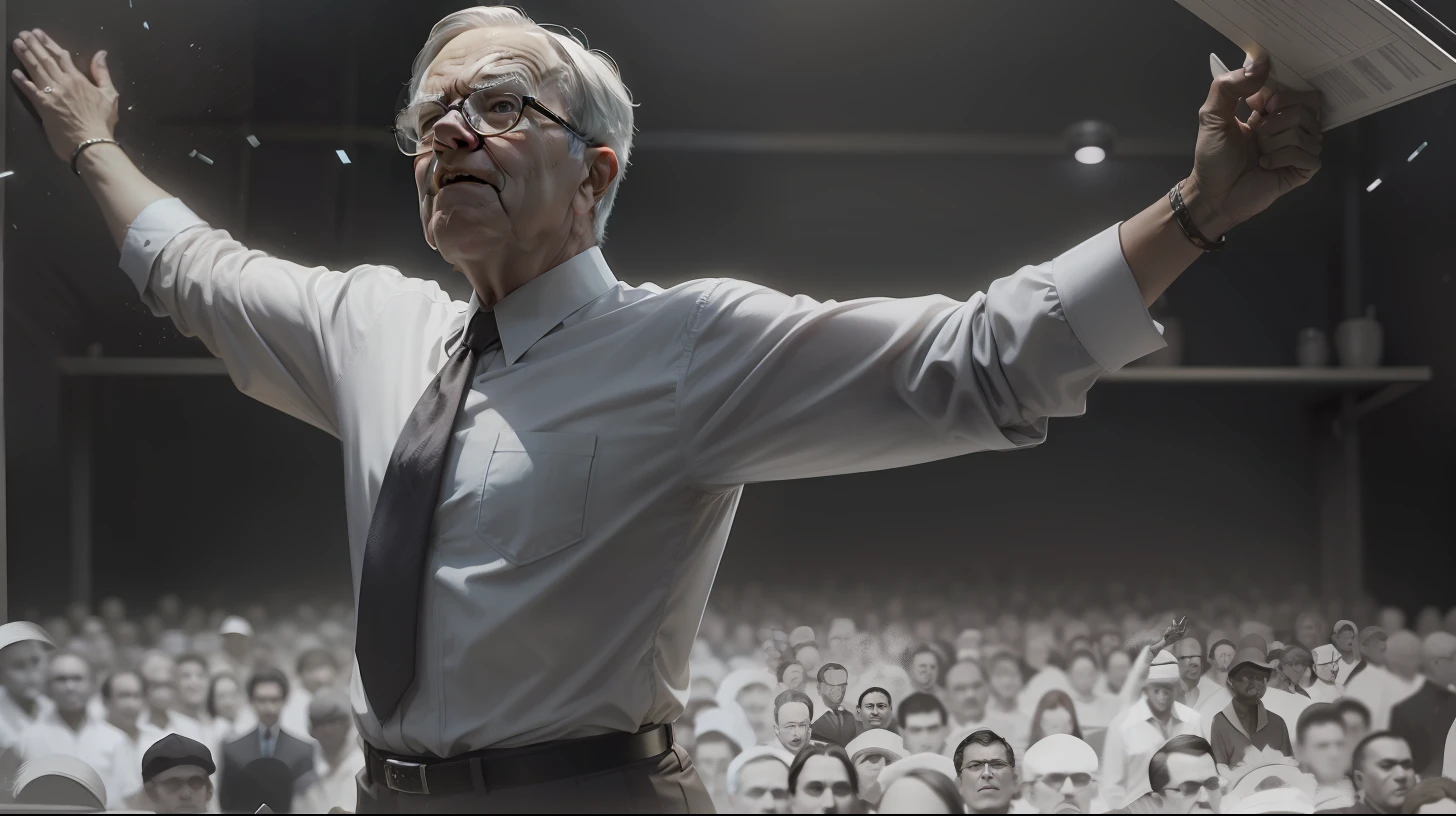 Warren Buffet in this reference pose