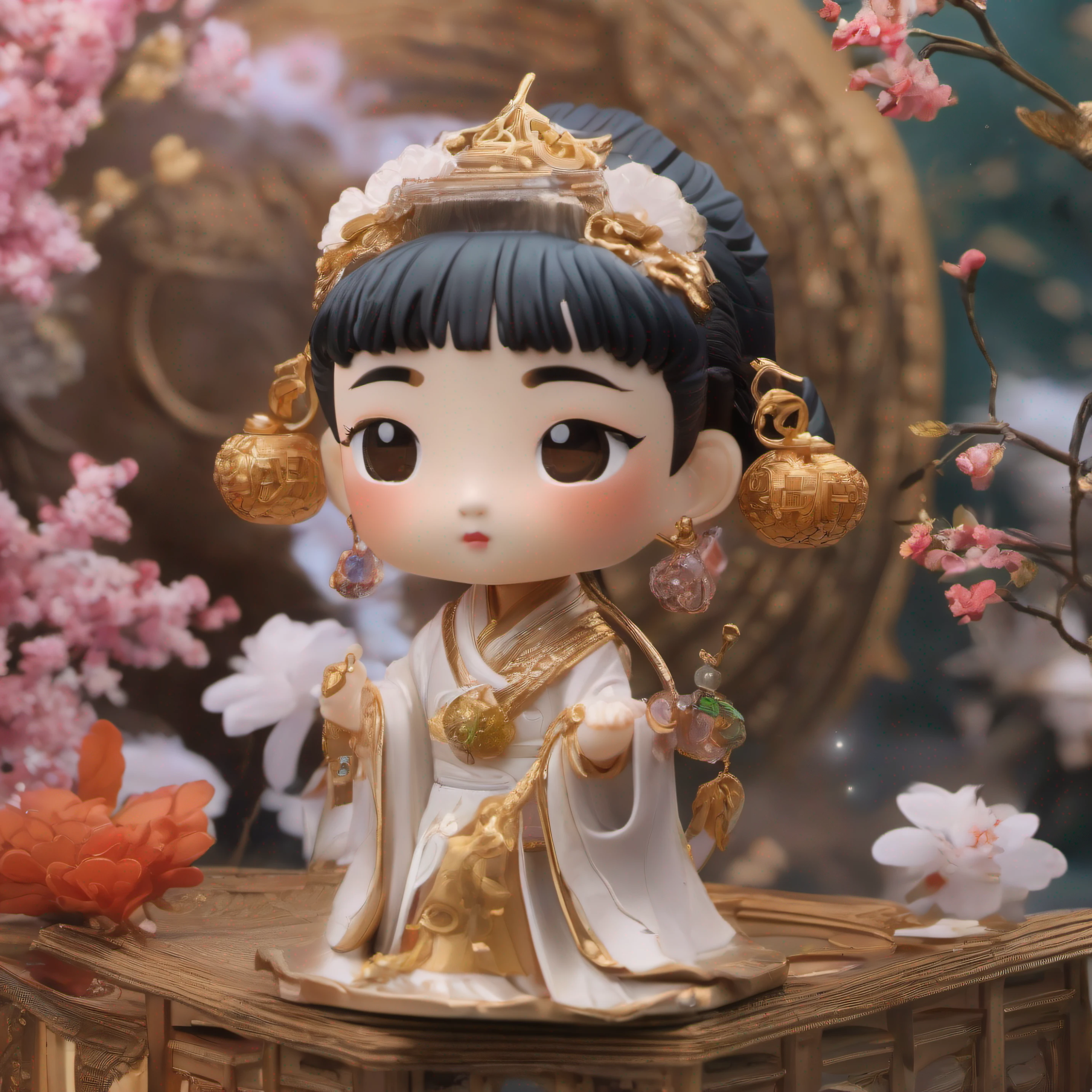 Introducing an exquisite blind box collection, inspired by the mythical journey of Chang'e to the moon. Embark on a mysterious adventure to the Moon Palace, where Chang'e resides. Each blind box presents a different part of the palace, such as the grand hall, the enchanting garden, or the hidden corners where Chang'e is waiting to be discovered.
