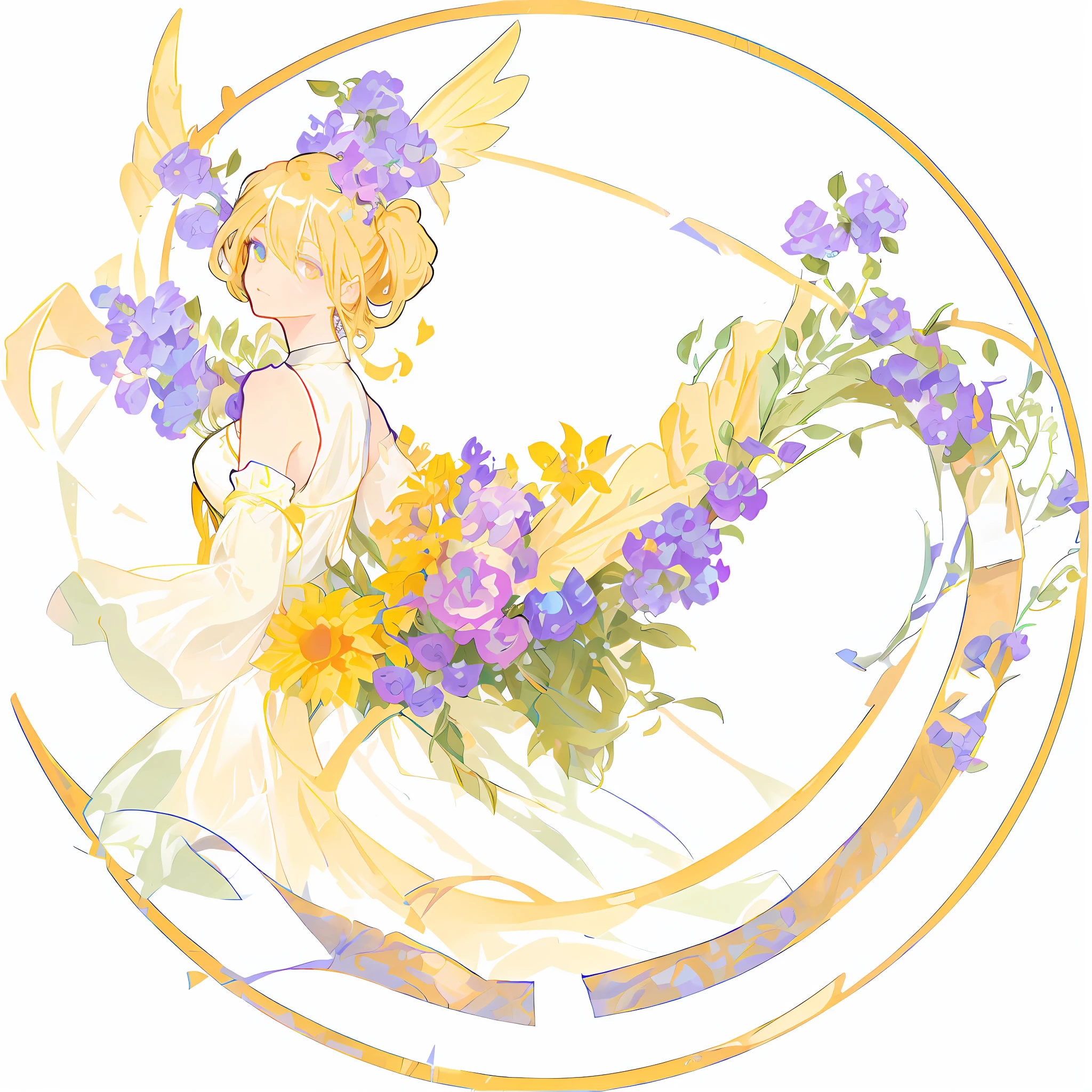 heterochromia, expressionless, Renaissance, Romanticism, anime style, cinematic lighting