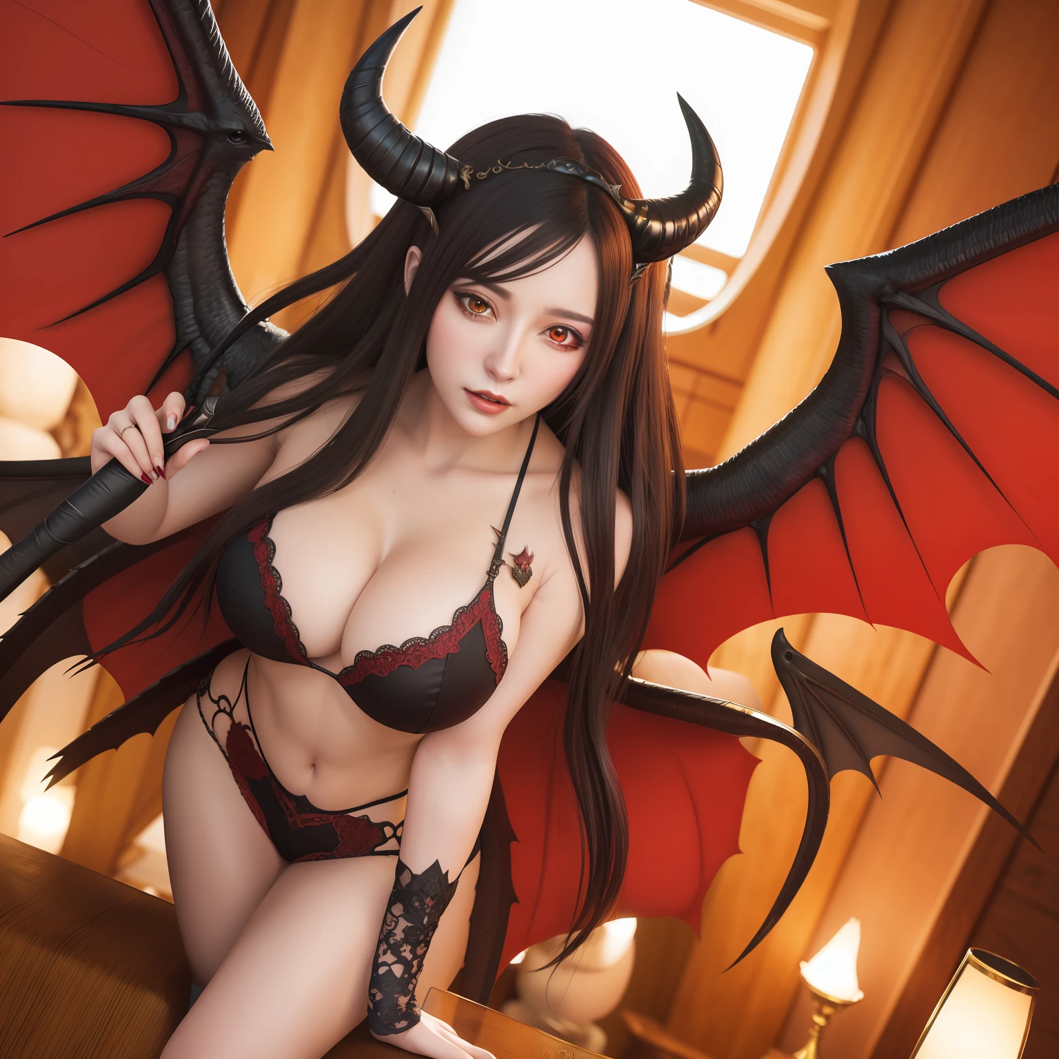 (masterpiece), super detailed, super detailed, 4k, HDR, (masterpiece), top quality, expressive eyes, perfect face, full body, bespectacled, woman with a dragon-like body and wings holding a sword, beautiful succubus, demoness, succubus, legend of the cryptids,  white horn demon queen, 2.5 d cgi anime fantasy artwork, succubus |  medieval, beautiful demon queen, goddess of rage, anime fantasy artwork, lilith, demon anime girl, evil goddess,