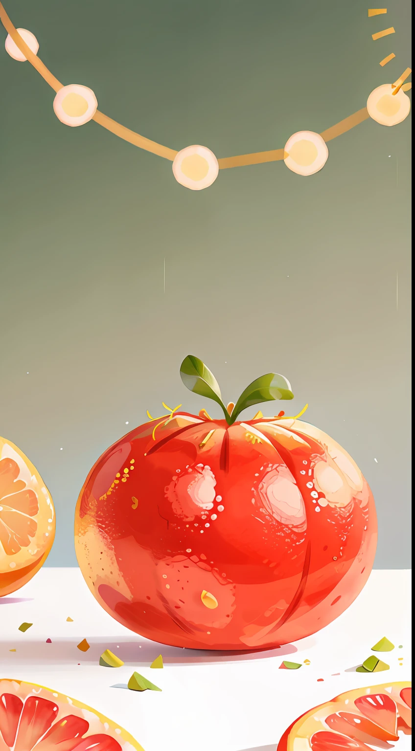 1Grapefruit and one slice on the table, perfect quality, clear focus (clutter - home: 0.8), (masterpiece: 1.2) (realistic: 1.2) (bokeh) (best quality) (detailed skin: 1.3) (complex details) (8K) (sharp focus), clean background, white background, long view composition, 85MM SHOT