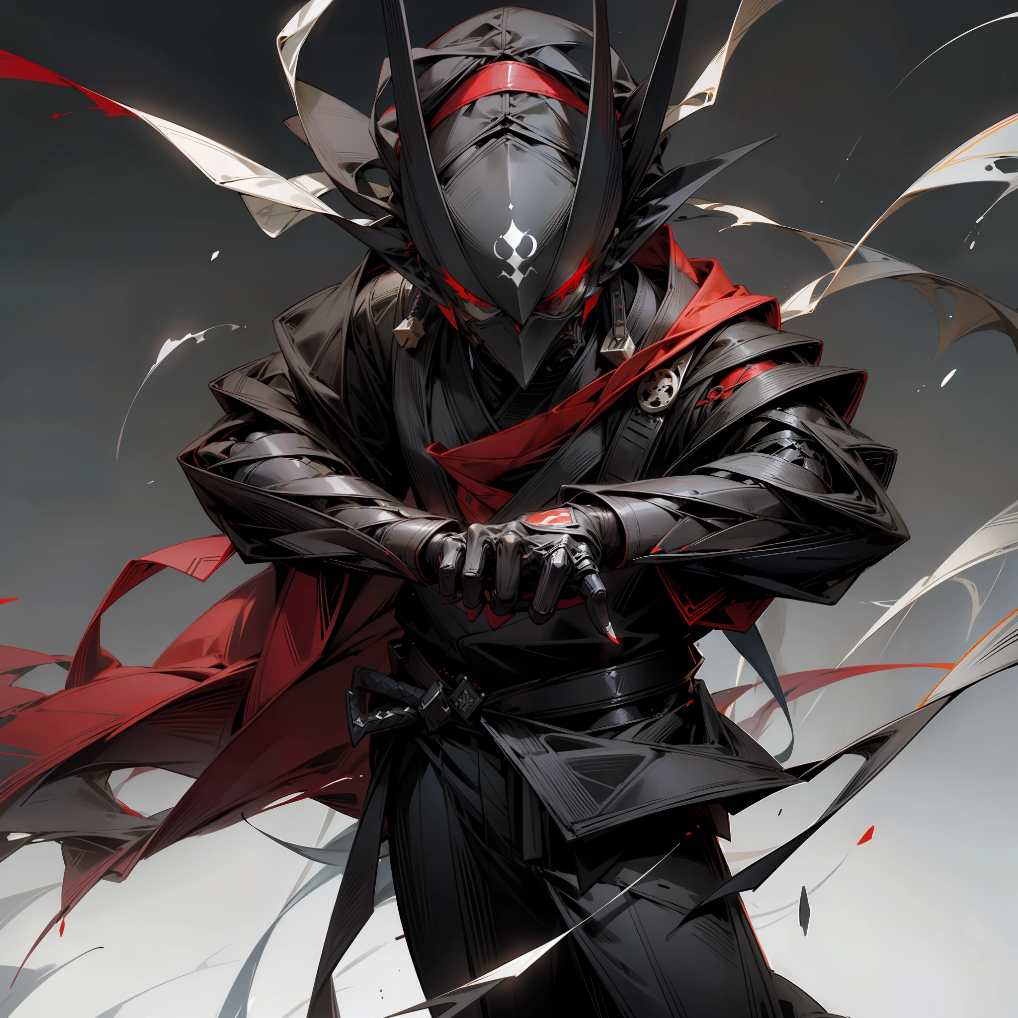 Black Shadow Corps，Black series ninja，corps，red color eyes，The material of the cloth of the clothes，male people，without showing face
