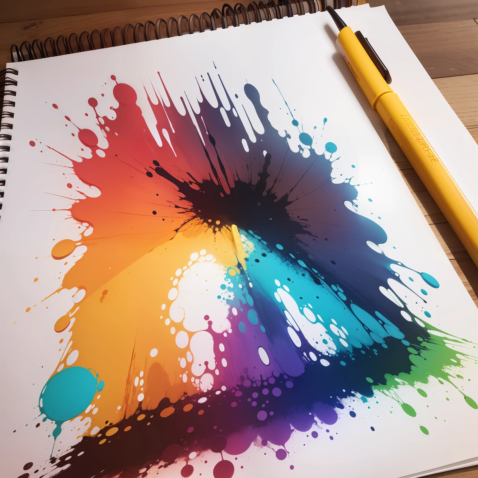 Paleta de cores, ferramenta com tinta
