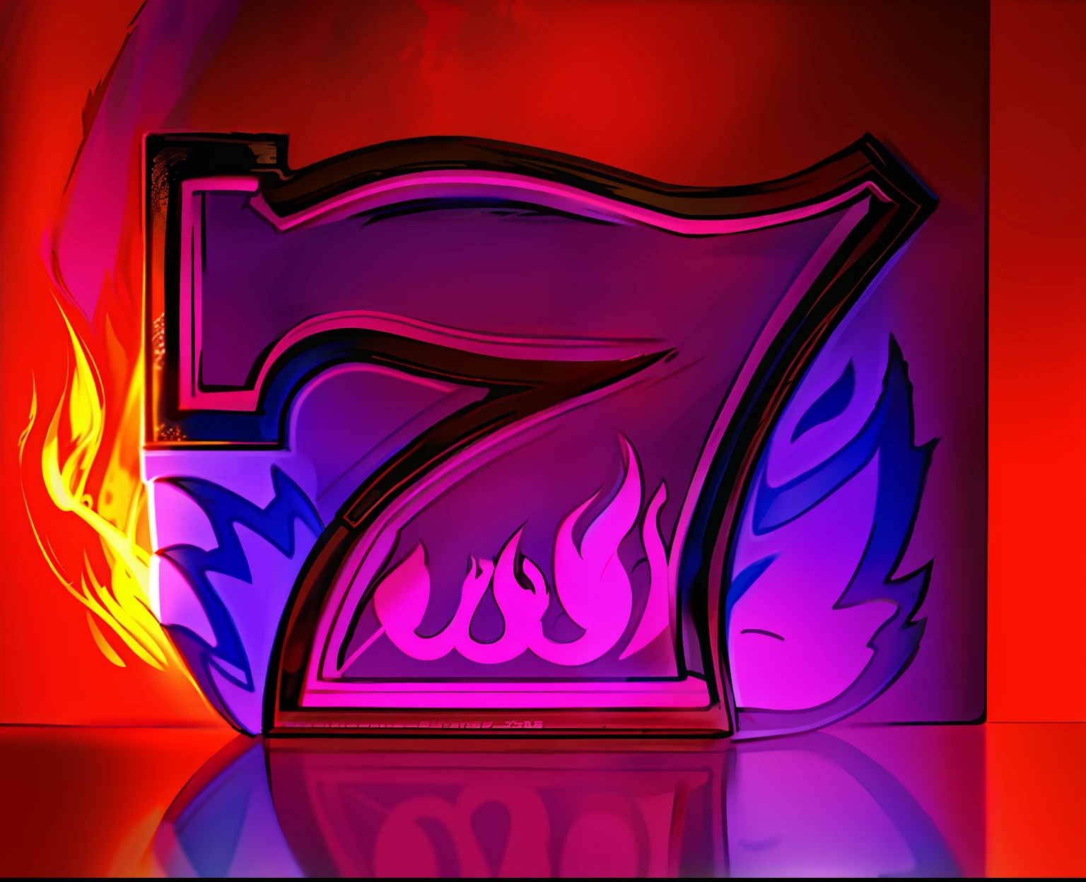 Close-up of the number seven,There is a flame on it, n 7, N7, Seven Sins, By :5 sexy: 7, 2D, 2 d, online casino logo, Seven, 7, fire theme, l7m, 70's, 70's, Beginner, crazy, Numerology, Burning, 2K, 2 k, Flames