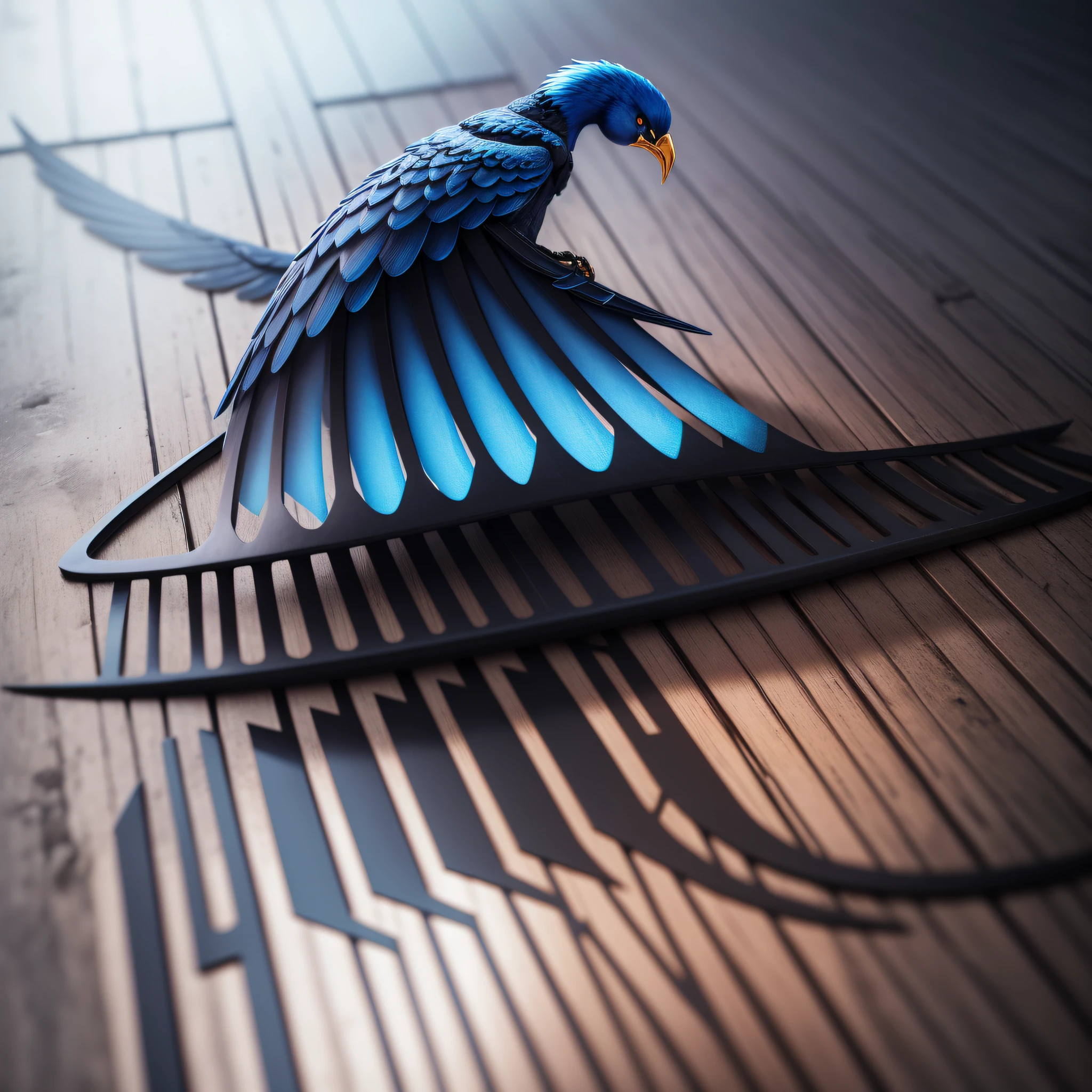 logo marca da empresa: anjo da morte. com linhas de metais, azul, preta, branca, 3d, ultra realista, 8k. com nome ''anjo da morte''