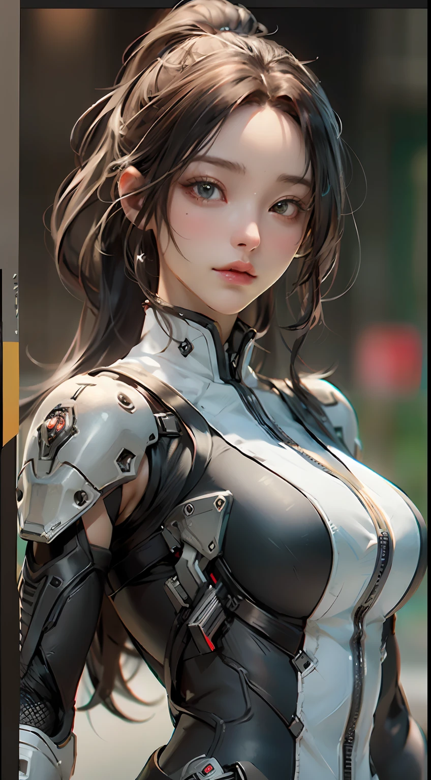 ((Best quality)), ((masterpiece)), (detailed:1.4), 3D, an image of a beautiful cyberpunk female,HDR (High Dynamic Range),Ray Tracing,NVIDIA RTX,Super-Resolution,Unreal 5,Subsurface scattering,PBR Texturing,Post-processing,Anisotropic Filtering,Depth-of-field,Maximum clarity and sharpness,Multi-layered textures,Albedo and Specular maps,Surface shading,Accurate simulation of light-material interaction,Perfect proportions,Octane Render,Two-tone lighting,Wide aperture,Low ISO,White balance,Rule of thirds,8K RAW,