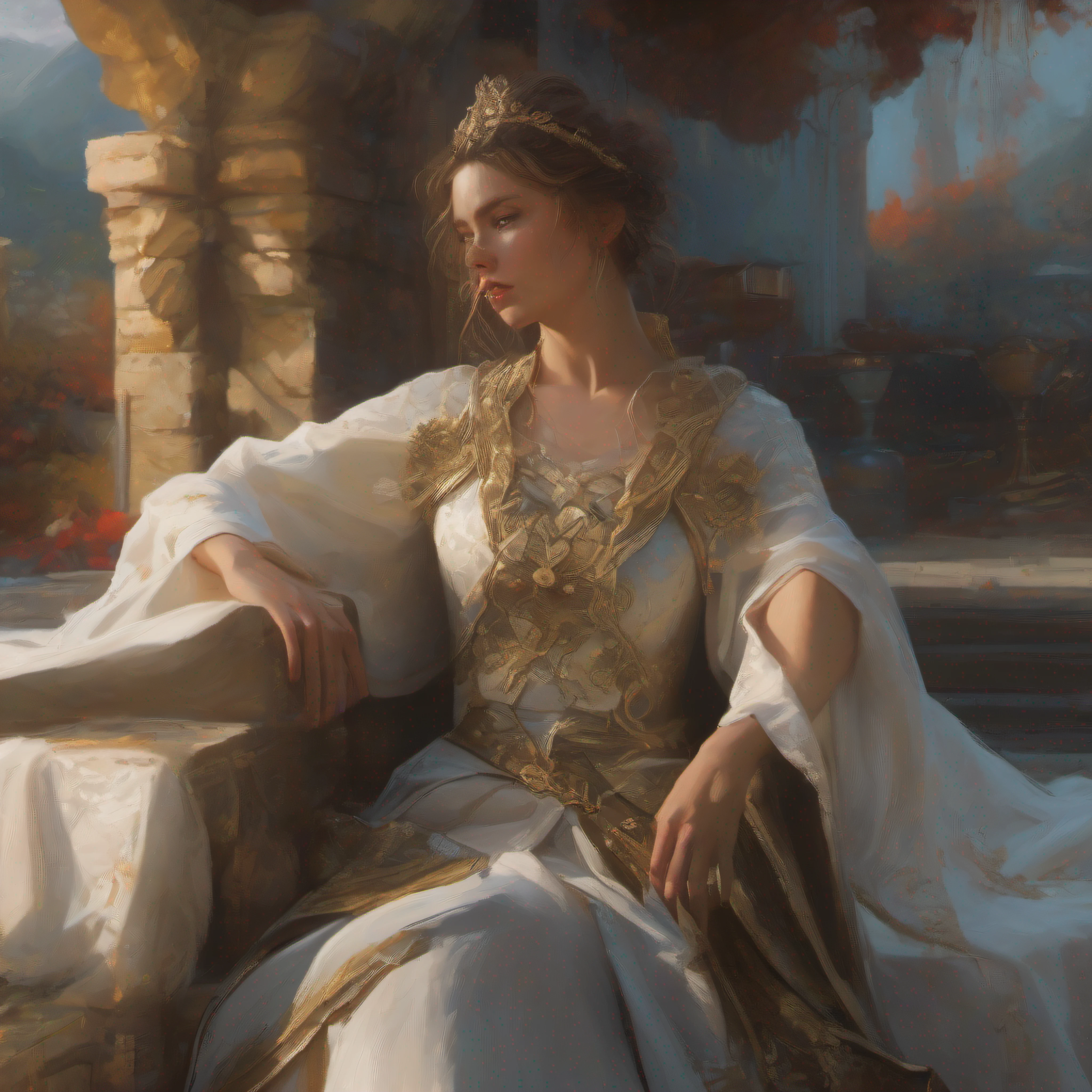 modelshoot style, (extremely detailed CG unity 8k wallpaper), full shot body photo of the most beautiful artwork in the world, cloak armor, professional majestic oil painting by Ed Blinkey, Atey Ghailan, Studio Ghibli, by Jeremy Mann, Greg Manchess, Antonio Moro, trending on ArtStation, trending on CGSociety, Intricate, High Detail, Sharp focus, dramatic, photorealistic painting art by midjourney and greg rutkowski