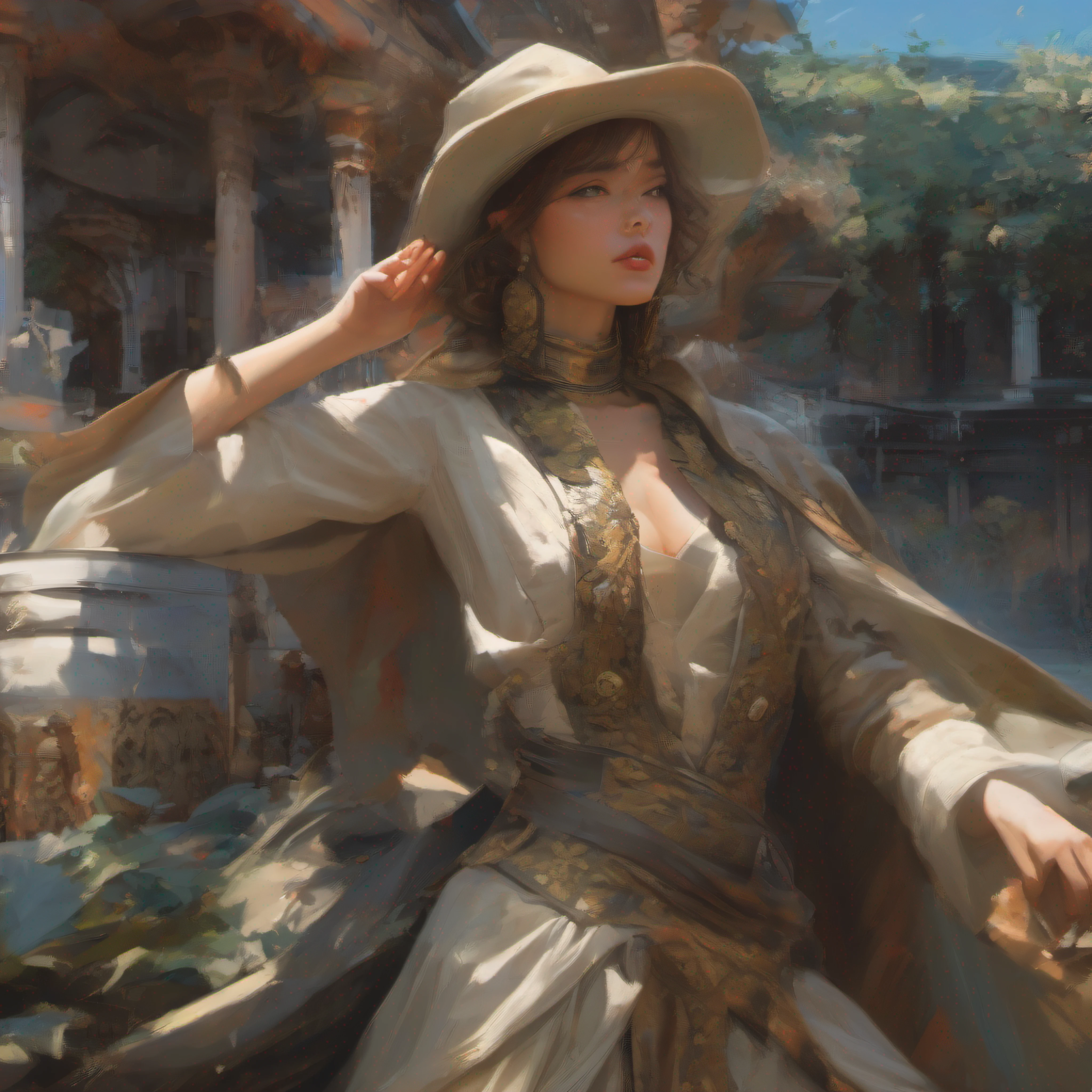 modelshoot style, (extremely detailed CG unity 8k wallpaper), full shot body photo of the most beautiful artwork in the world, cloak armor, professional majestic oil painting by Ed Blinkey, Atey Ghailan, Studio Ghibli, by Jeremy Mann, Greg Manchess, Antonio Moro, trending on ArtStation, trending on CGSociety, Intricate, High Detail, Sharp focus, dramatic, photorealistic painting art by midjourney and greg rutkowski