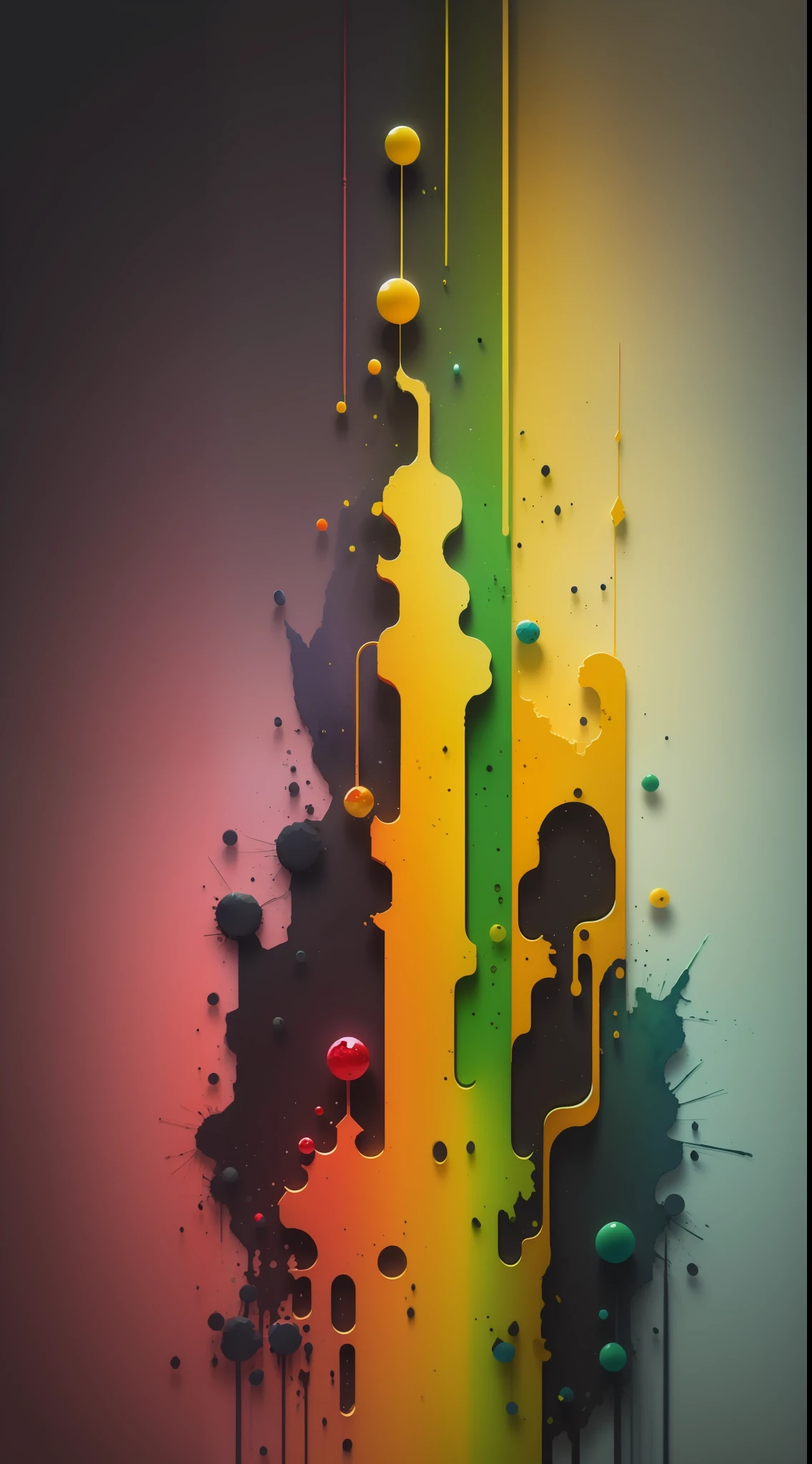 3d watercolor abstract,dark background,high resolution,high quality,red and green, blue,yellow