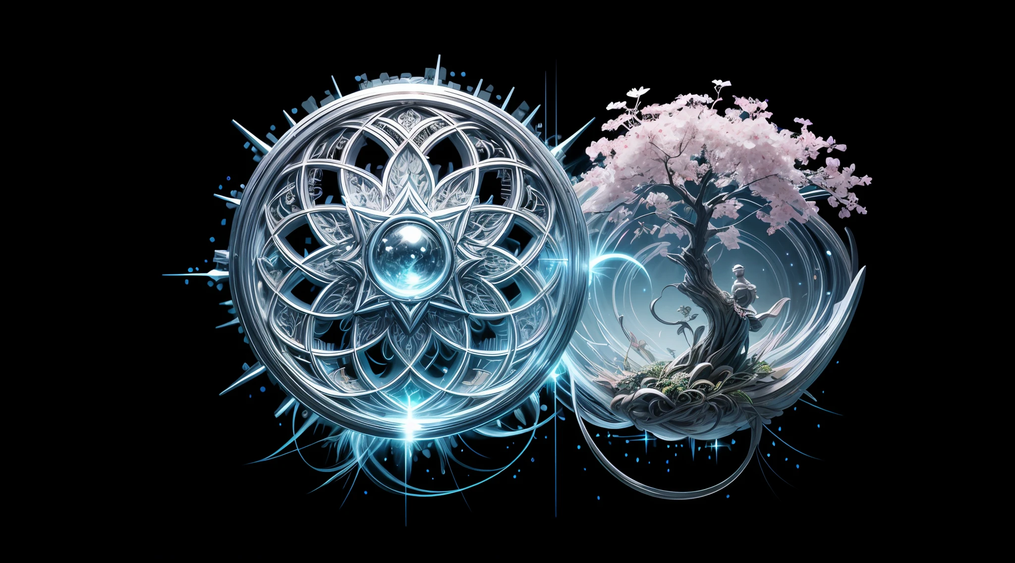 （tmasterpiece）， （best qualtiy：1.4）， absurderes， [：intricately details：0.2]， {Vine made of magic}, blossoms， Strong focus，Mysterious symbol， sparkling motes, insane detailed，k hd，concept-art，number art，with dynamism，