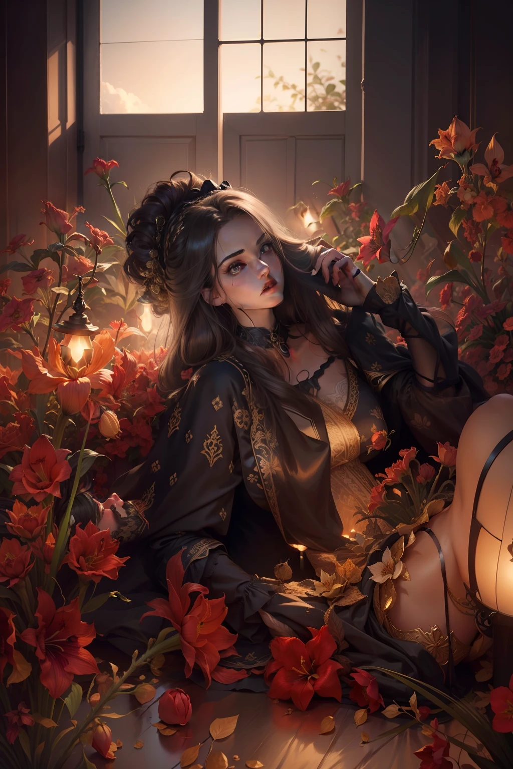 best qualtiy,tmasterpiece,A high resolution,1girl,hair adornments,choker necklace,jewely,beautiful face,Physically,dingdall effect,realisticlying,edge lit,twotonelighting,(highdetailskin:1.2),8k uhd, dslr, softlighting, high high quality, volumettic light, photore, A high resolution, 4k, 8k, amaryllis