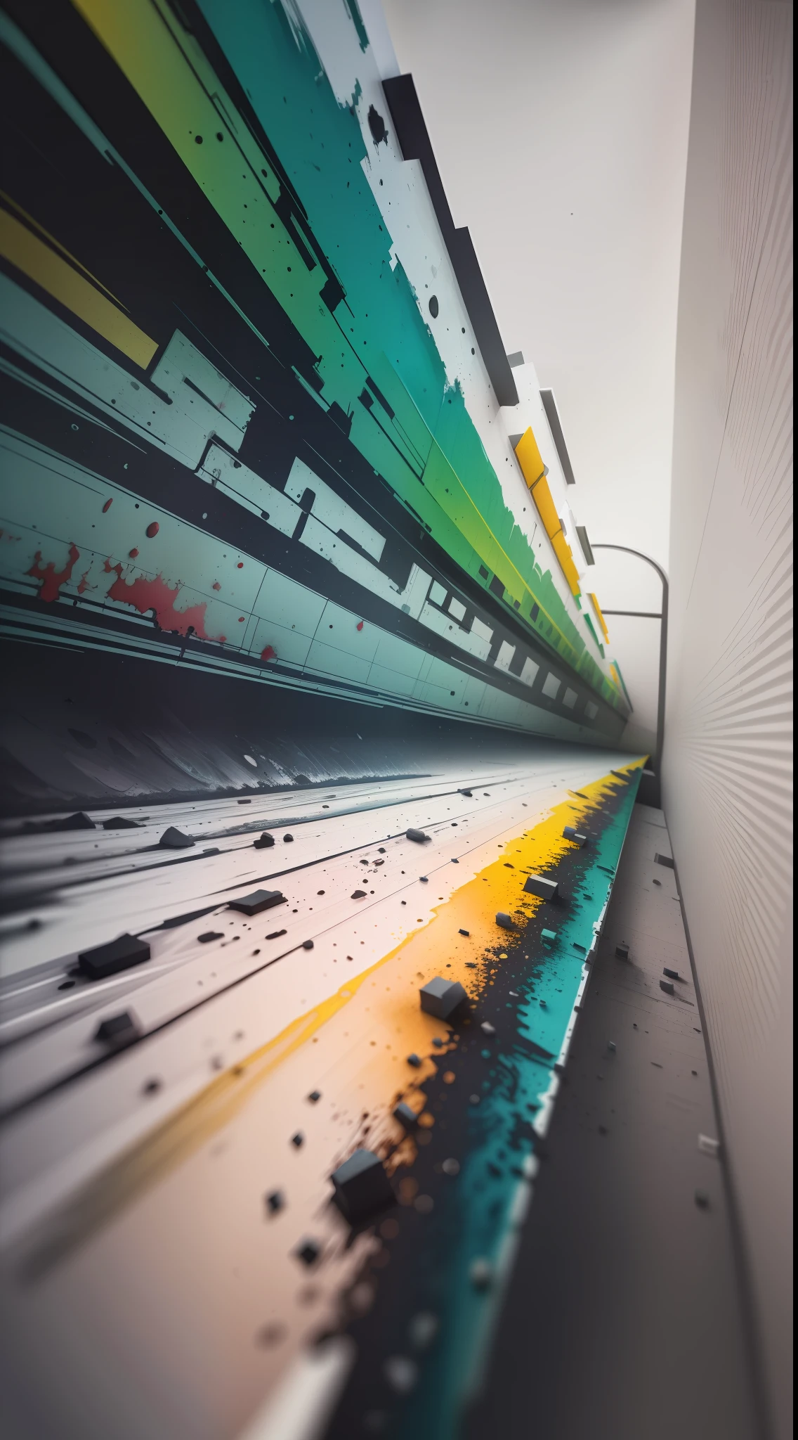 3d watercolor abstract,dark background,high resolution,high quality,red and green, blue,yellow