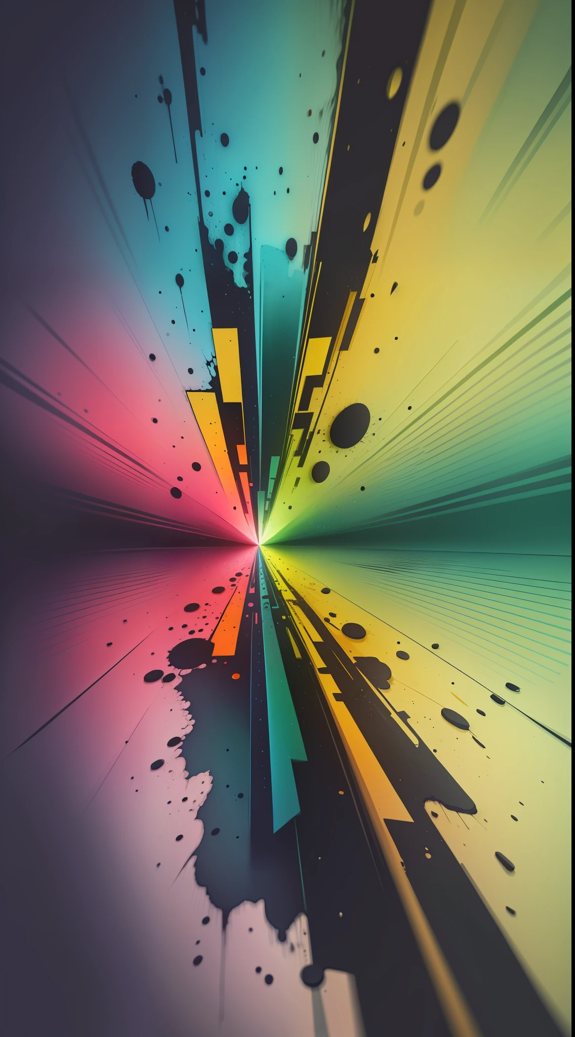 3d watercolor abstract,dark background,high resolution,high quality,red and green, blue,yellow