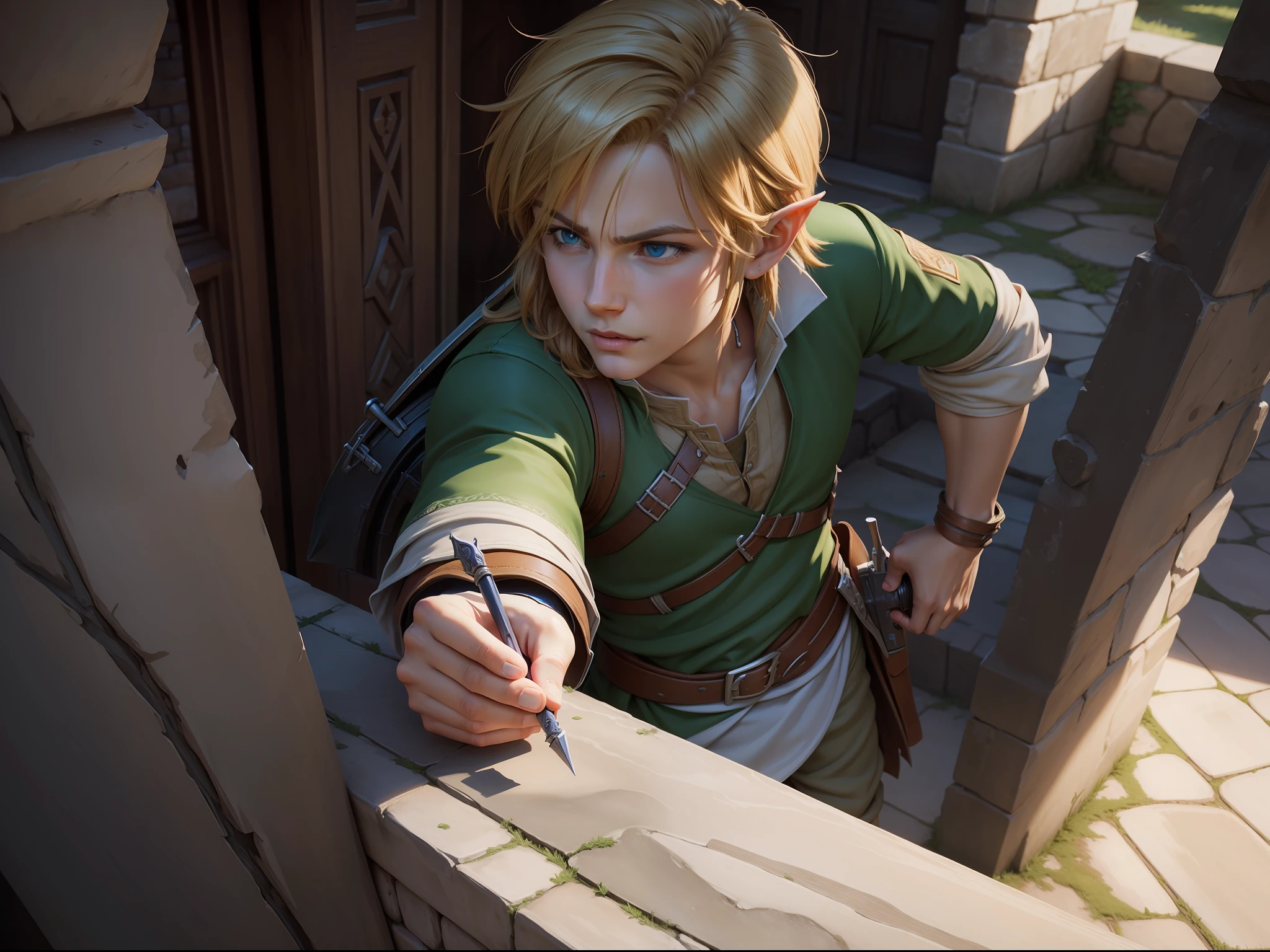 Link in castle photorealistic