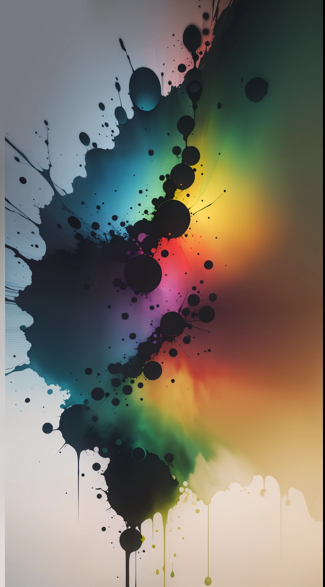 3d watercolor abstract,dark background,high resolution,high quality,red and green, blue,yellow