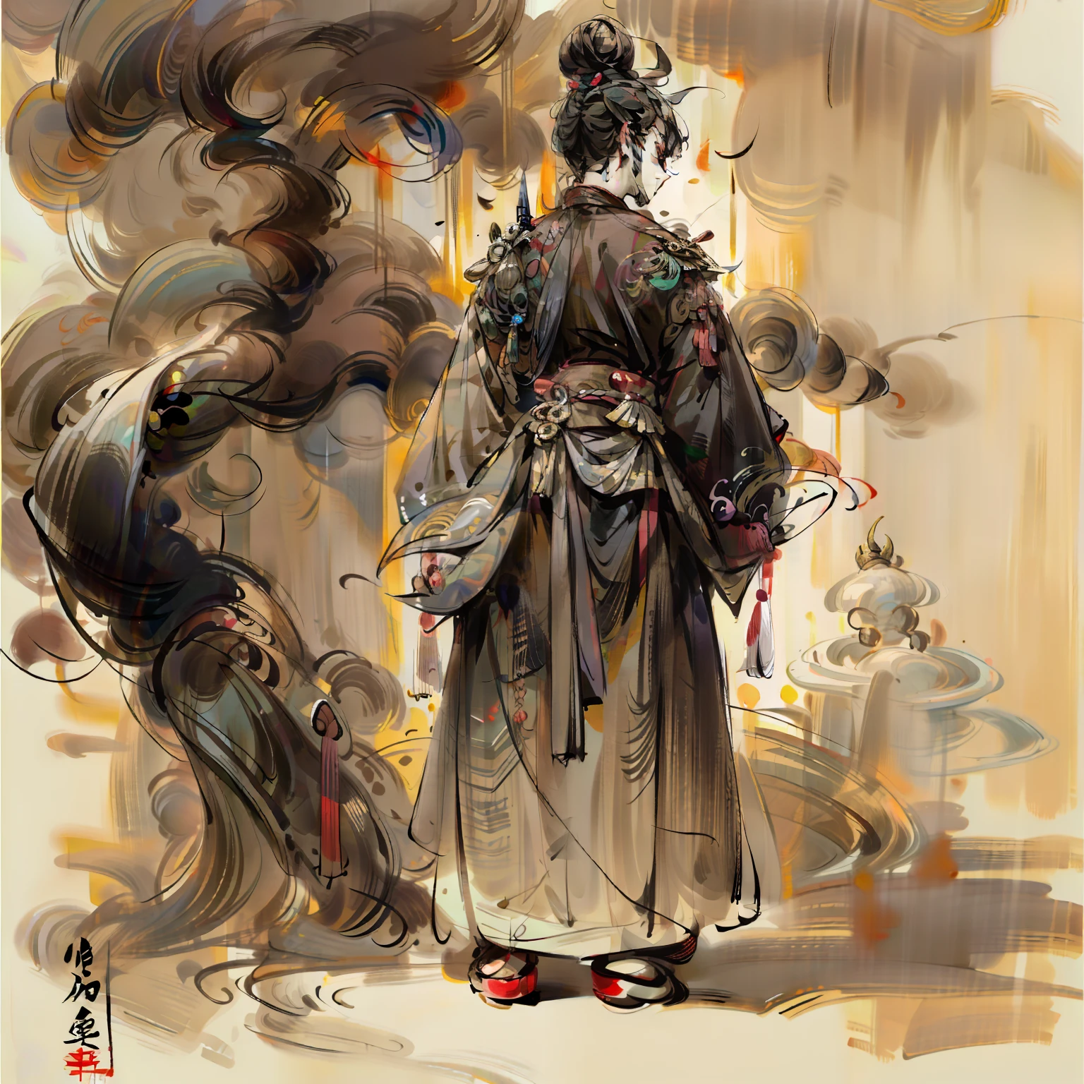 Chinesetaoism,religion,mistic,Back Shadow,robe,male,bun
