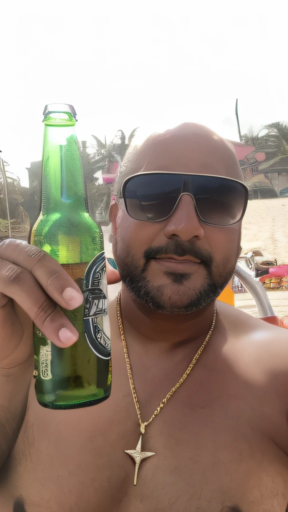 Araffe man with sunglasses holding a beer bottle on the beach, segurando cerveja, segurando garrafas de cerveja, beber cerveja, cerveja gelada, segurando uma garrafa de cerveja, 3 2 anos, segurando uma cerveja!!, 3 6 anos, segurando uma cerveja, 38 anos, homem bebendo cerveja, 3 5 anos, 35 anos, beber uma cerveja