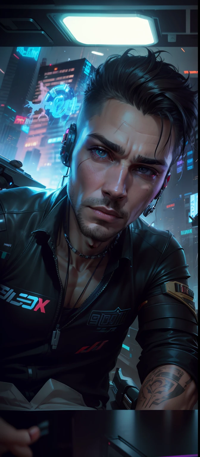 Change this backround cyberpunk handsome boy, realistic fack,8k, ultra realistic