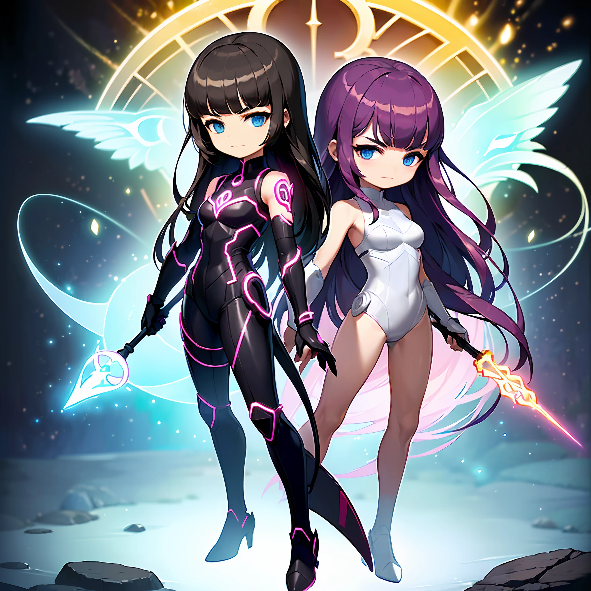 (hyper HD:1.5)，(Super accurate:1.5)，(The is very detailed:1.8)，(超高分辨率:1.5)，(hyper-high detail:1.5)，(Ultra high quality:1.5)，(best qualtiy:1.5)，(4k画质:1.5)，(8K quality:1.5)，(No background:1.8)，(Remove the background:1.8)，（Without background：1.7），1 girl，(with short black hair:1.3)，(Delicate eyes：1.3)，Be red in the face，is shy，（Wear a suit of armor，With a spear:1.5)，medium boob，（Ultra-thin legs：1.5），(Q version of cartoon:1.8)，(Side of the character:1.8)，(4 Cephalic body：1.5)，(Three View:1.5)，（30° side viewing angle：1.7），（Oblique lens：1.8），（Half of the character：1.8），（Full body characters：1.9）
