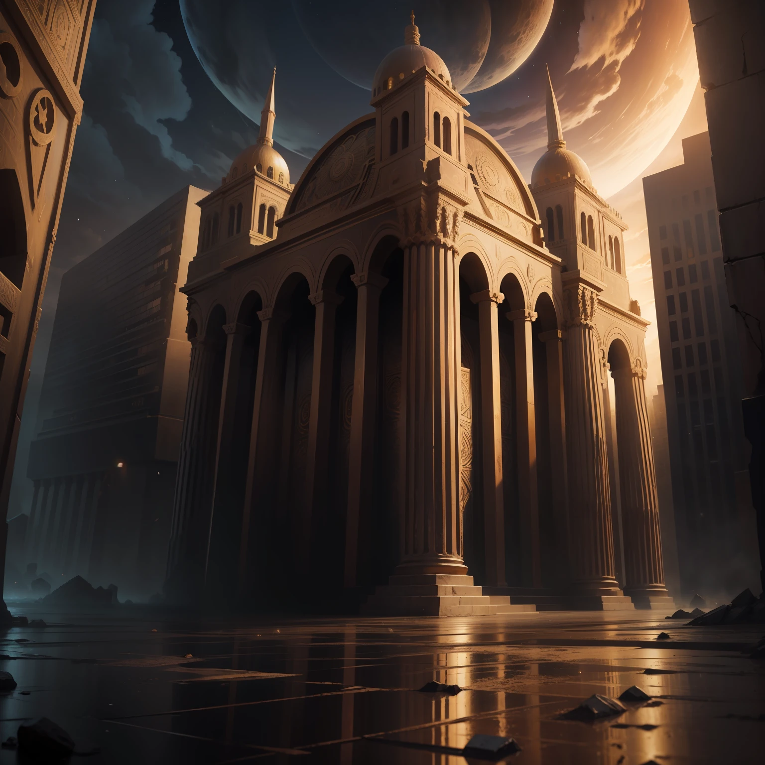 background scene babylon, ancient, night, fanciful