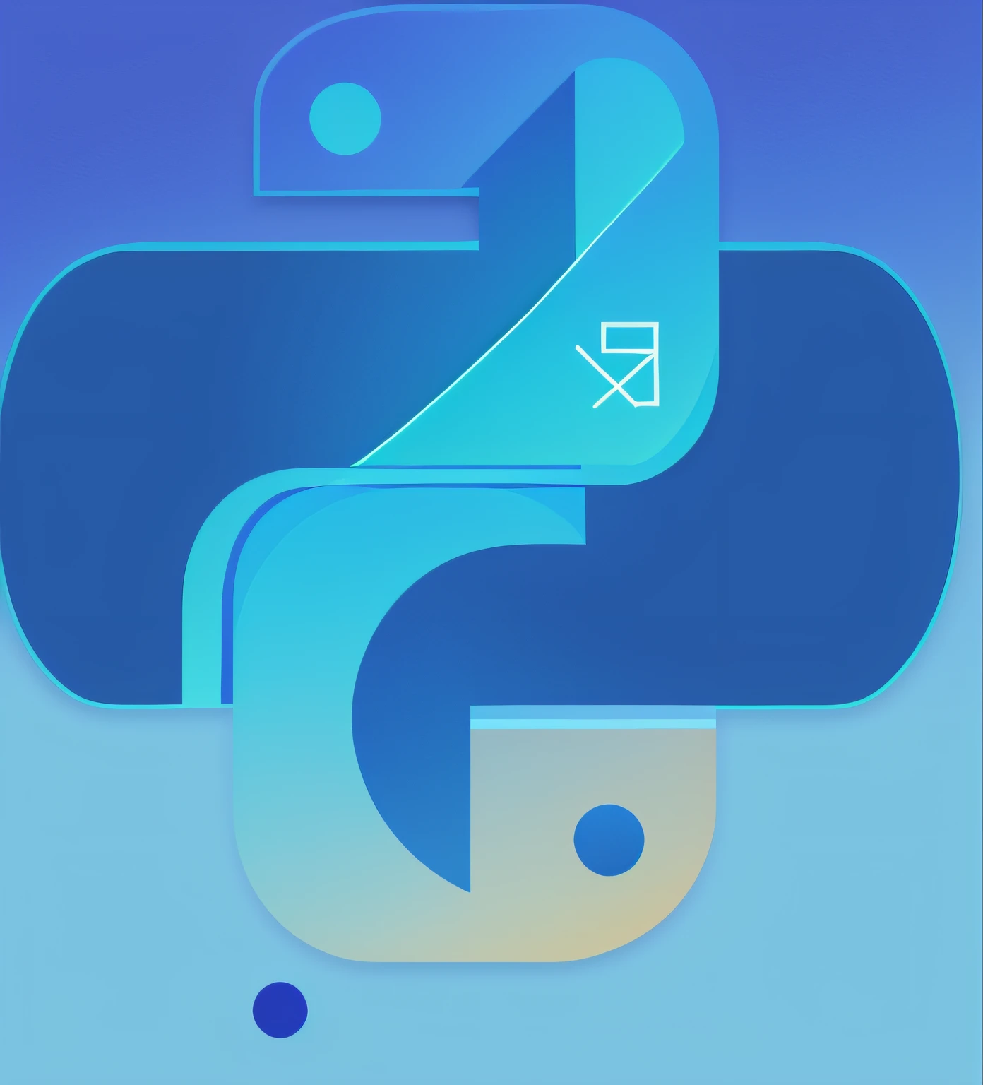 Create an image showing the programming language, logo da Python, Ai, maths , computational mathematics3