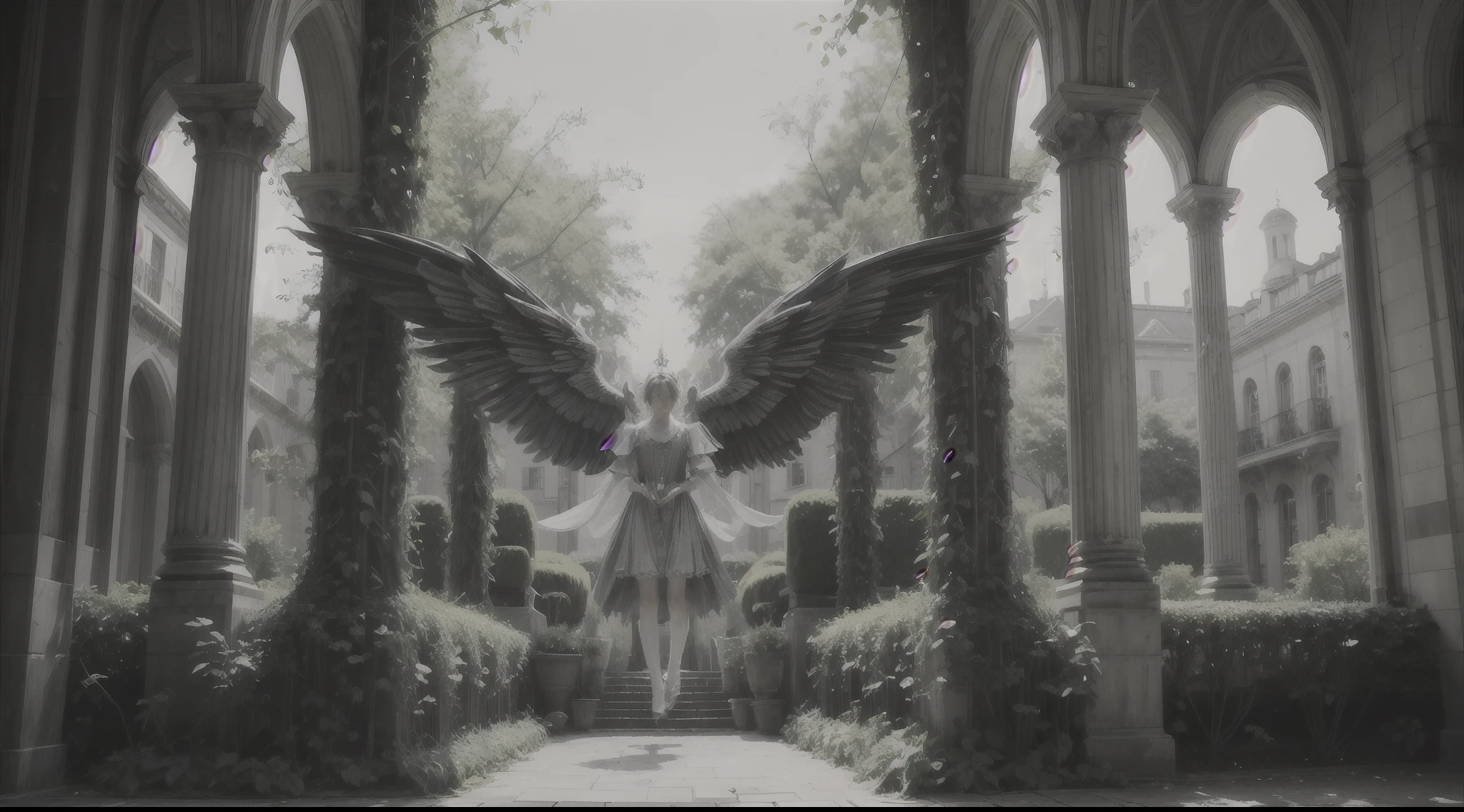 （tmasterpiece）， （best qualtiy：1.4）， absurderes， [：intricately details：0.2]， {Magical angels made of vines}, blossoms，