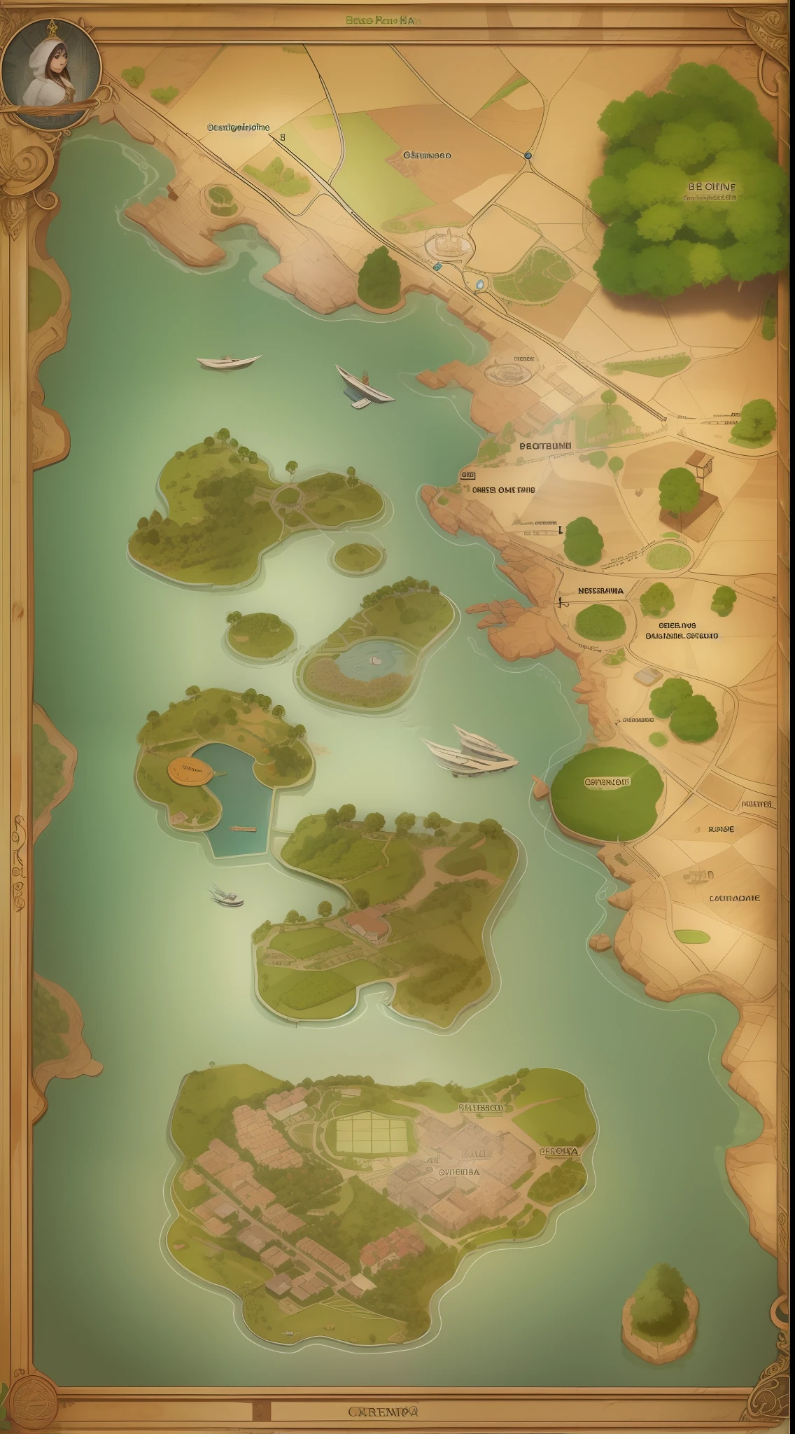crie um mapa rpg baseado na pangeia