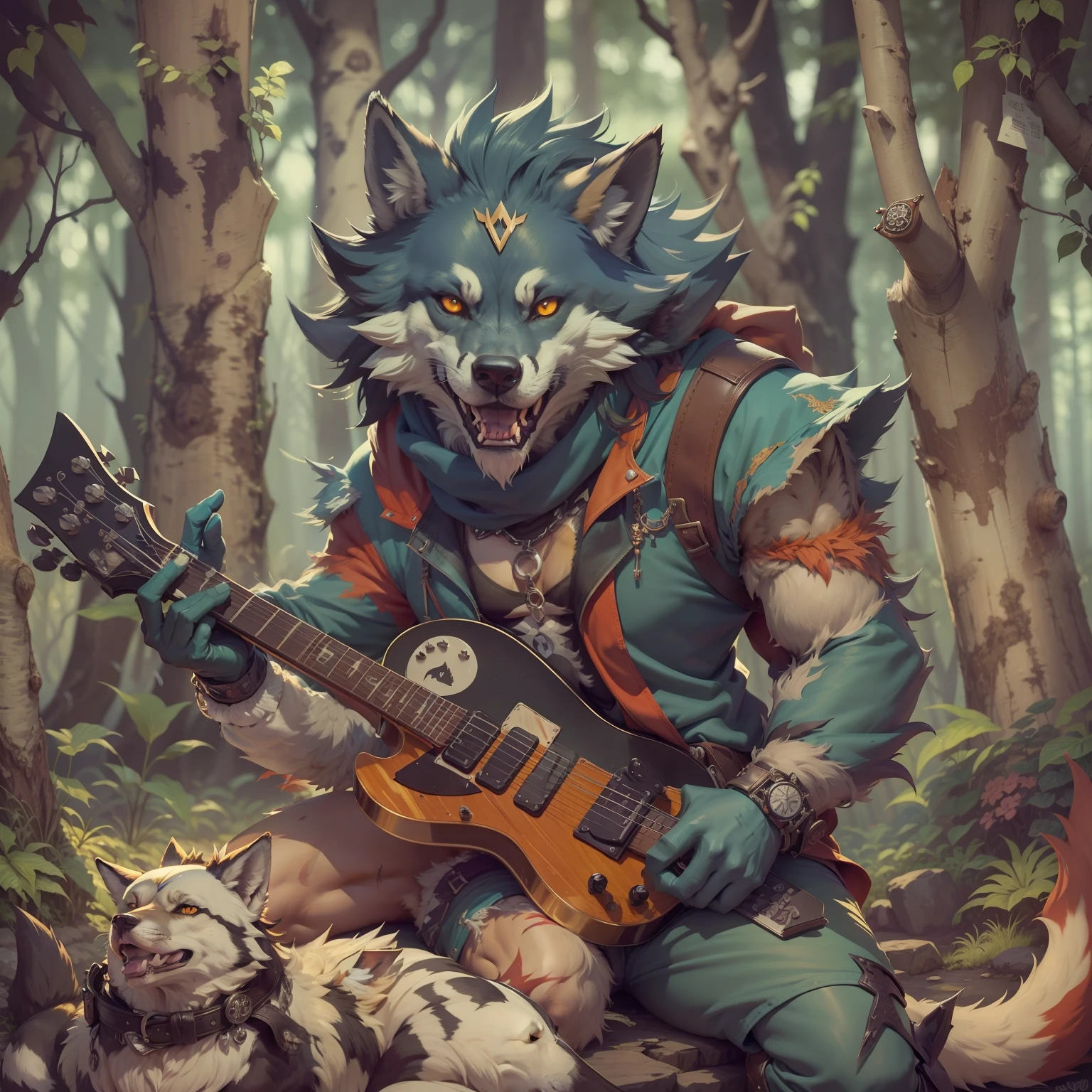 desenho animado de um homem wolf, with a guitar in hand, Wolf O'Donnell, no estilo dos quadrinhos de heavy metal, an anthropomorphic cyberpunk fox, lobisomem sexy moral alta raiva, Retrato de um Gnoll, Raposa McCloud, Toony, Retrato de Jughead Jones, Arte de mawshot peludo, Demon-Fang, (tocar guitarra) ((GHITAR))sobre uma floresta gelada, In this forest contain dead trees without leaves and a frozen lake, Piano score on the floora closeup of a photo of a wolf in it, yugioh card, dire wolf, melting, vulpina anatomicamente correta, Lobo Negro, Three - tailed wolf, flame conjuring armored, explosion of mystical energy, um lobo minotauro, Yugioh, demon-fang gnoll, ((Nordic wolf) ), Norse, lobo na natureza, Norse ((vestido camisa felpuda de frio)) Muscle Fury ((metal pesado)) (((Rocha))) sangue ((sangue))