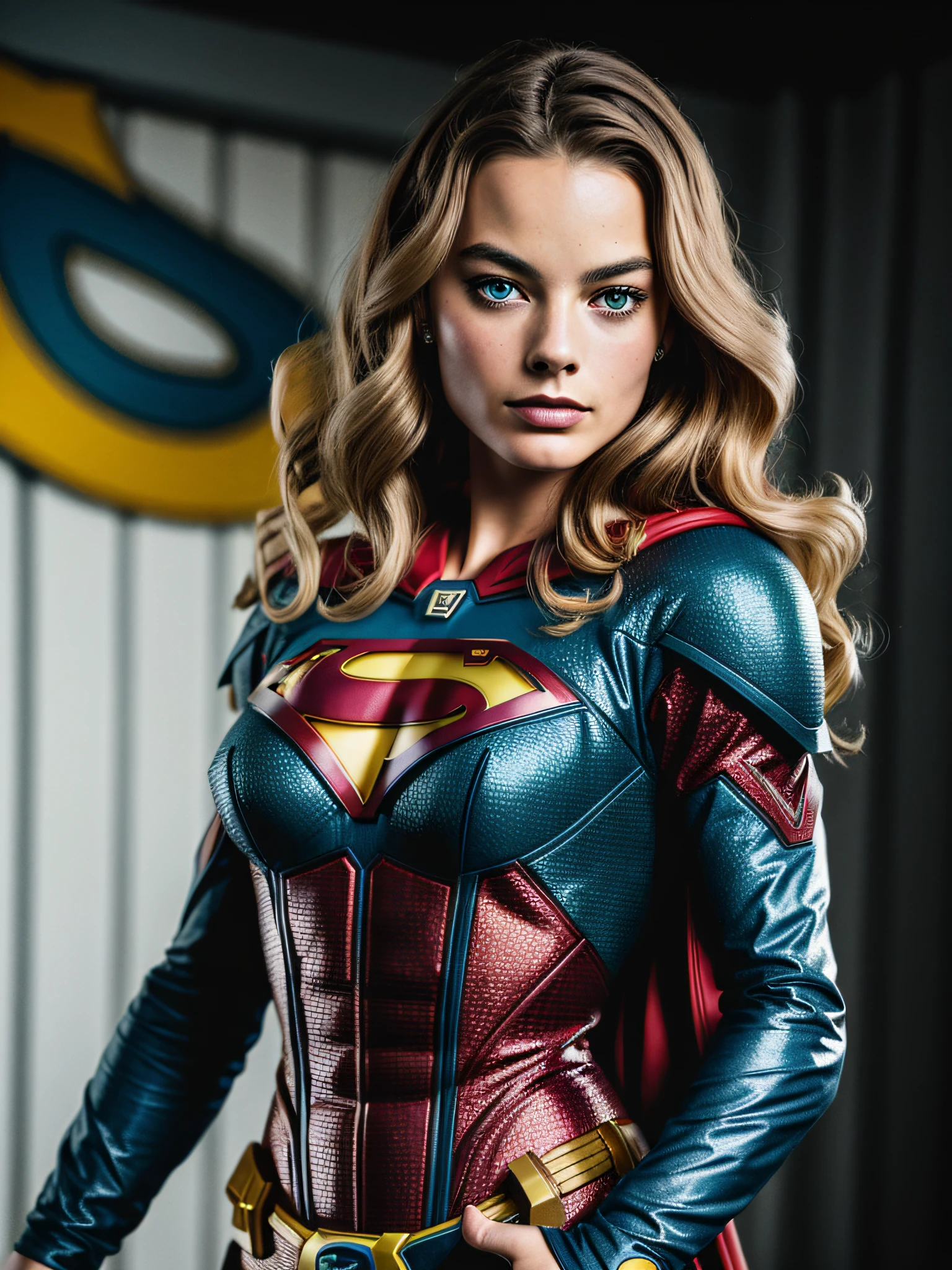 ((Arlequina da DC comics)), inspirada em Margot Robbie, auto retrato hiper-realista, 8k UHD, DSLR, grain of film, pintura fotorrealista Fujifilm XT3 arte midjourney,