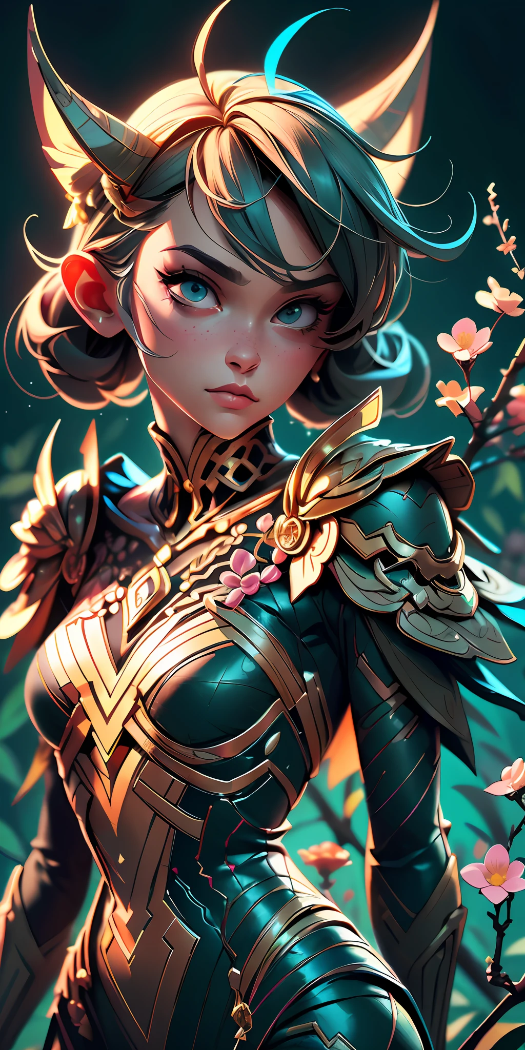 Anthropomorphic crape myrtle, flower and human fusion, hyper-realistic comics, 4K, super detail, super clear, canvas ratio 1:2, vertical canvas, creative thinking