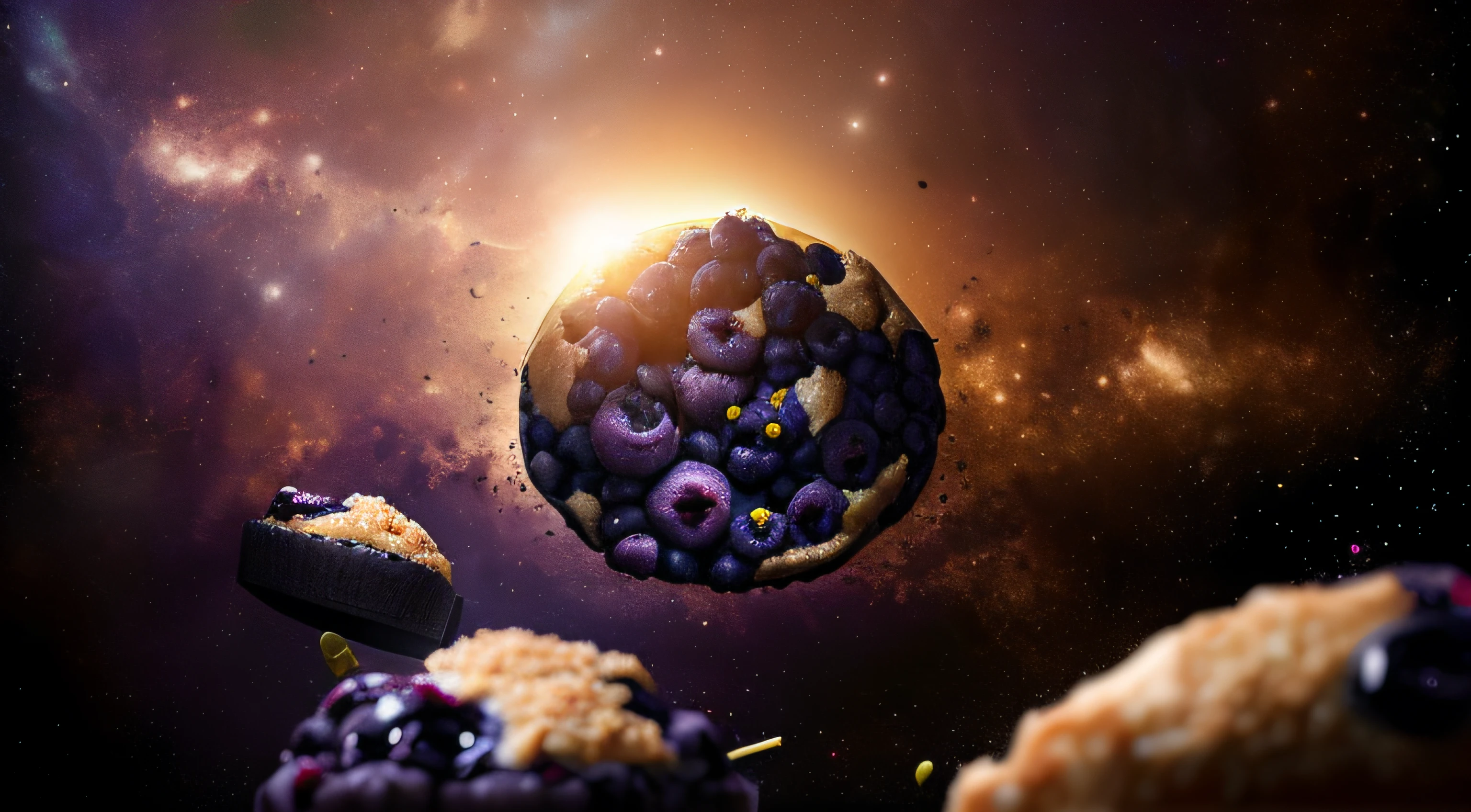 food planet, image model Cloudy with a Chance of Meatballs movie, pixar movie, animation, blueberry pie